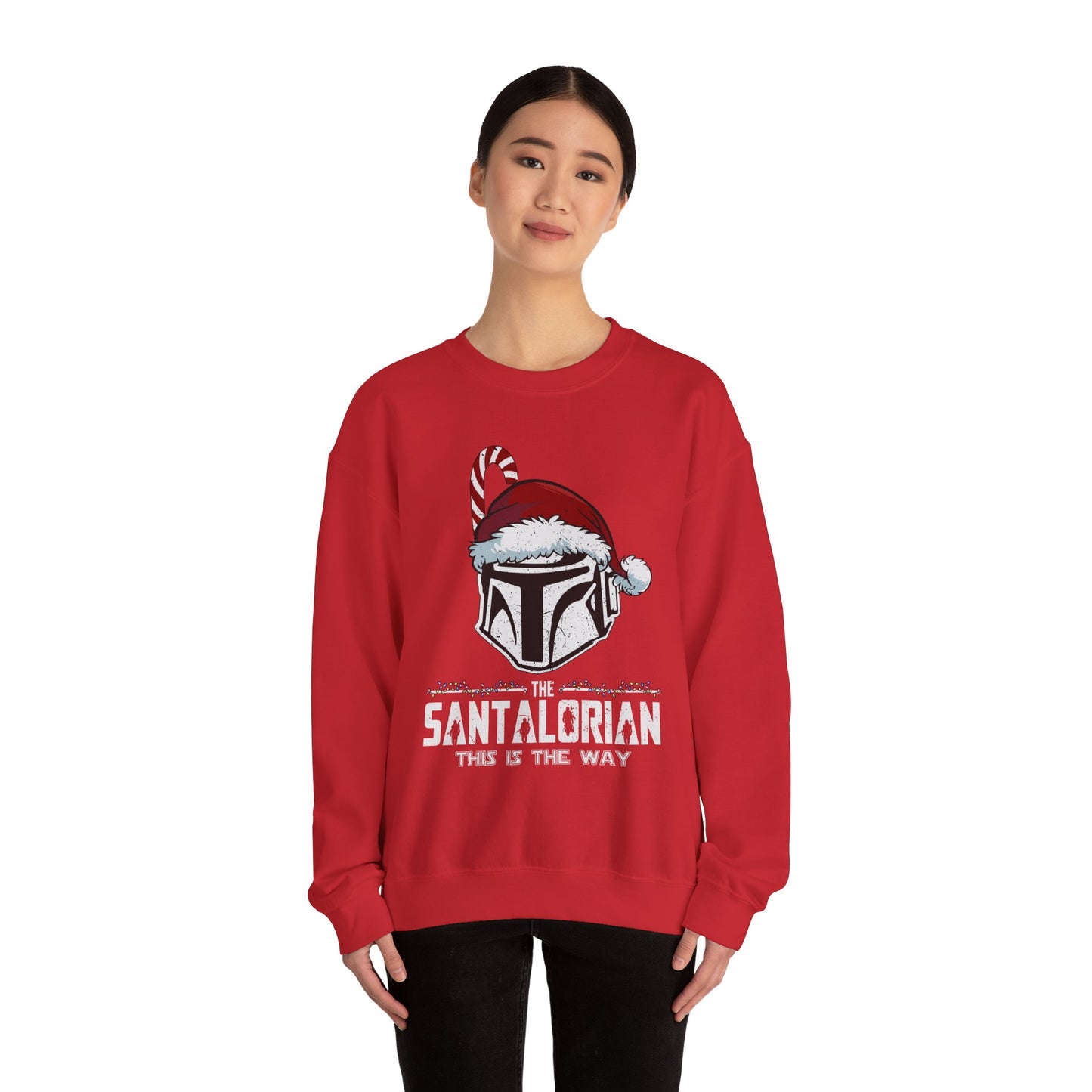 Holiday Helmet Sweatshirt — “The Santalorian: This Is The Way” Christmas Crewneck