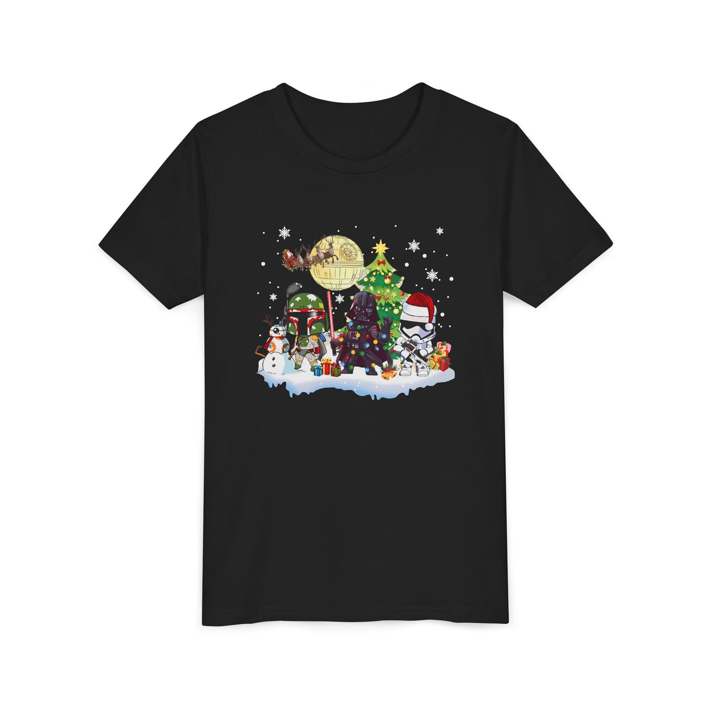 Kids Star Wars Holiday Christmas Tee — Festive Stormtrooper & Holiday Scene