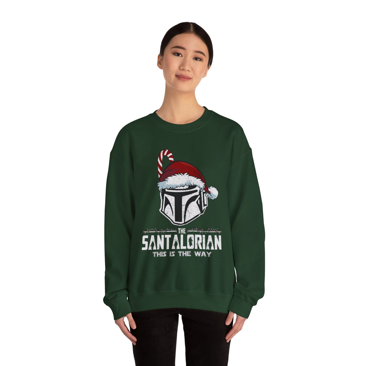 Holiday Helmet Sweatshirt — “The Santalorian: This Is The Way” Christmas Crewneck