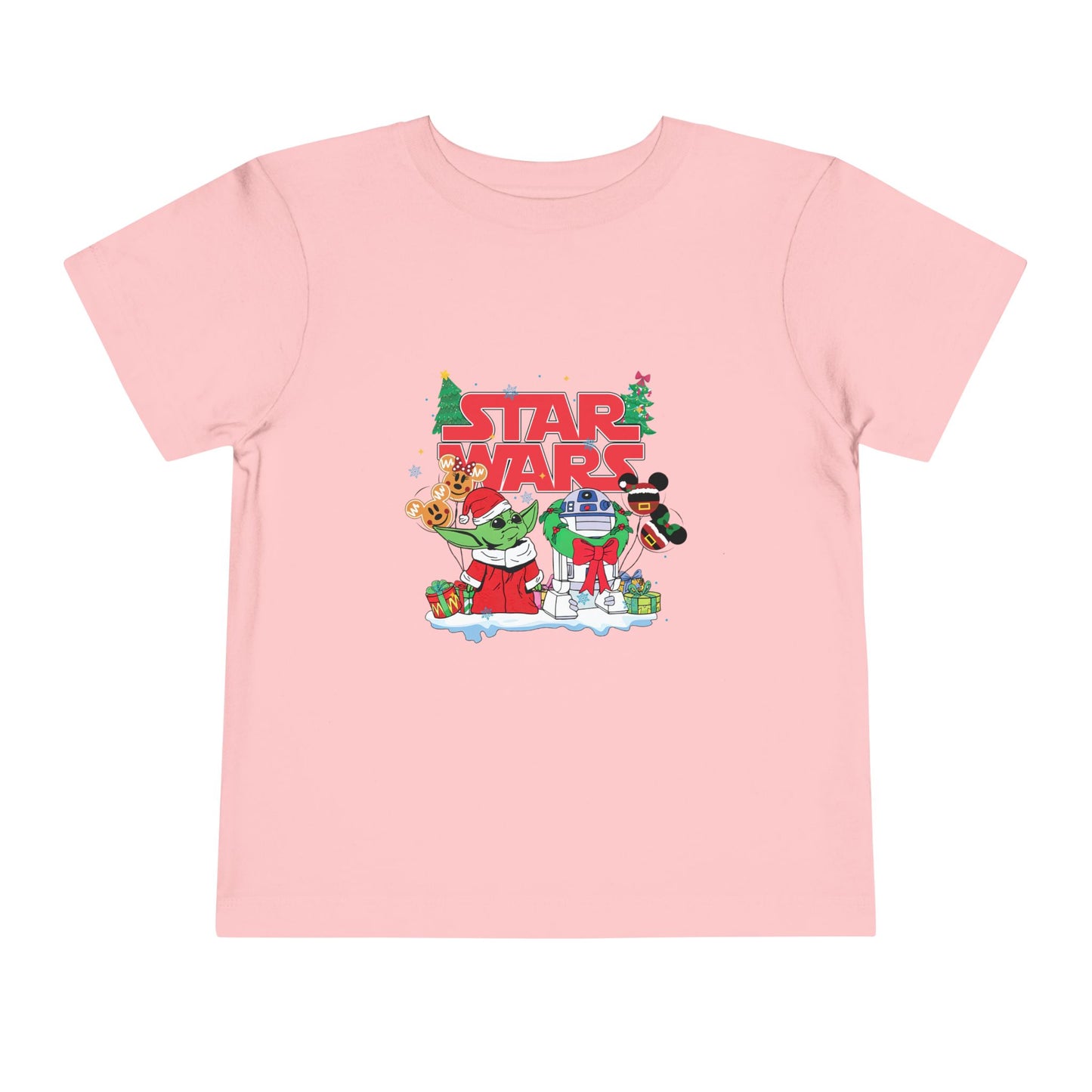 Star Wars Holiday Toddler Tee — Festive Baby Yoda & Droids Christmas Shirt