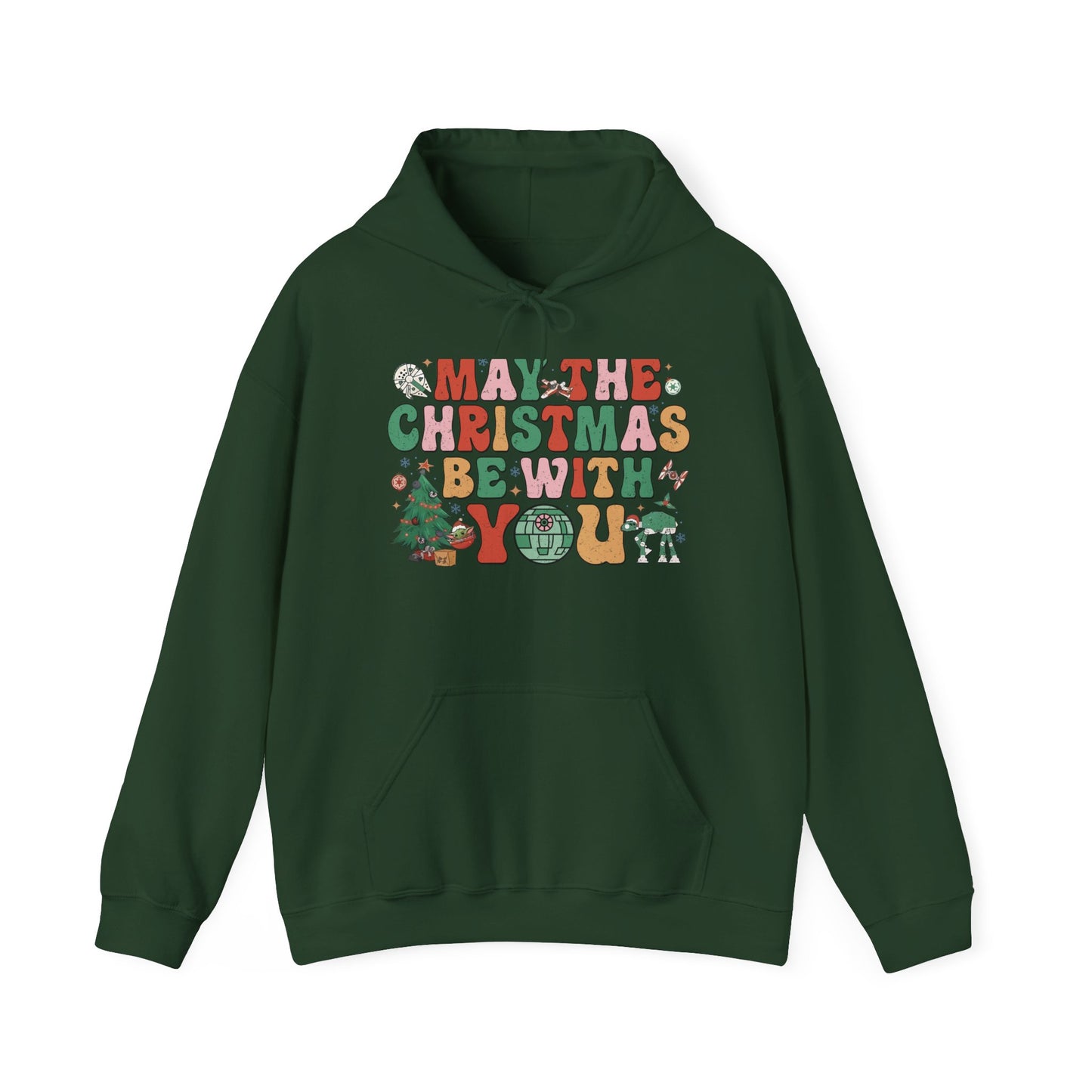 Christmas Hoodie — "May the Christmas Be With You" Holiday Sweatshirt