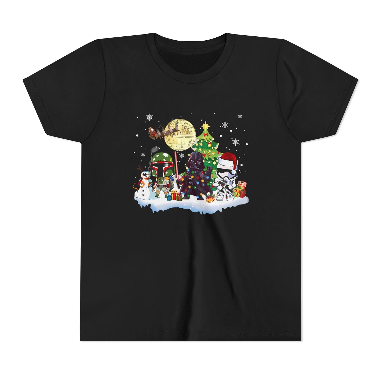 Kids Star Wars Holiday Christmas Tee — Festive Stormtrooper & Holiday Scene