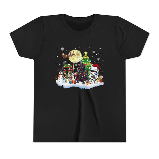 Kids Star Wars Holiday Christmas Tee — Festive Stormtrooper & Holiday Scene