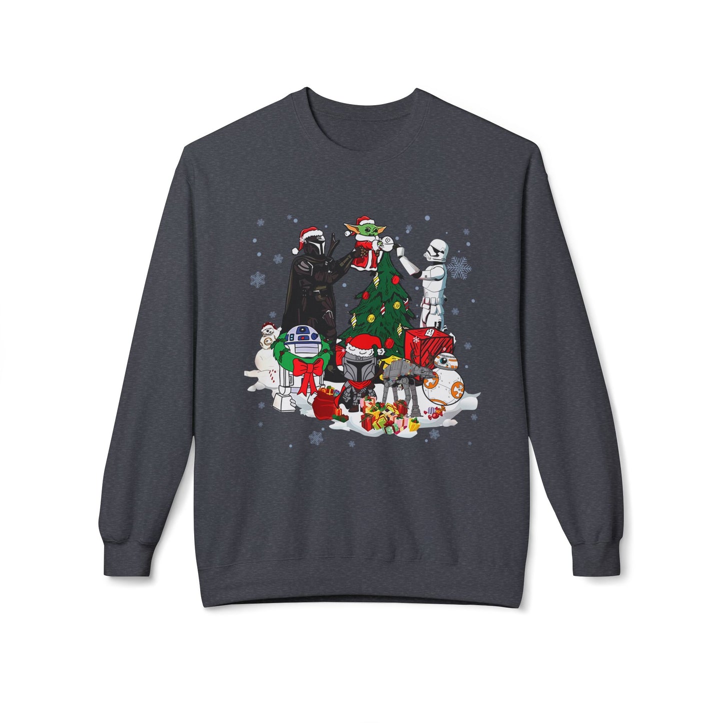 Crewneck Sweatshirt — Star Wars Holiday Characters Christmas Tree Design