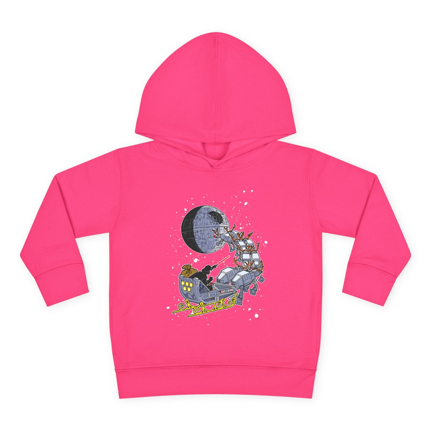 Kids Hoodie — Santa Sleigh Moon Christmas Toddler Pullover