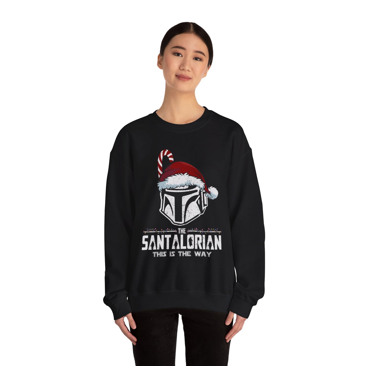 Holiday Helmet Sweatshirt — “The Santalorian: This Is The Way” Christmas Crewneck