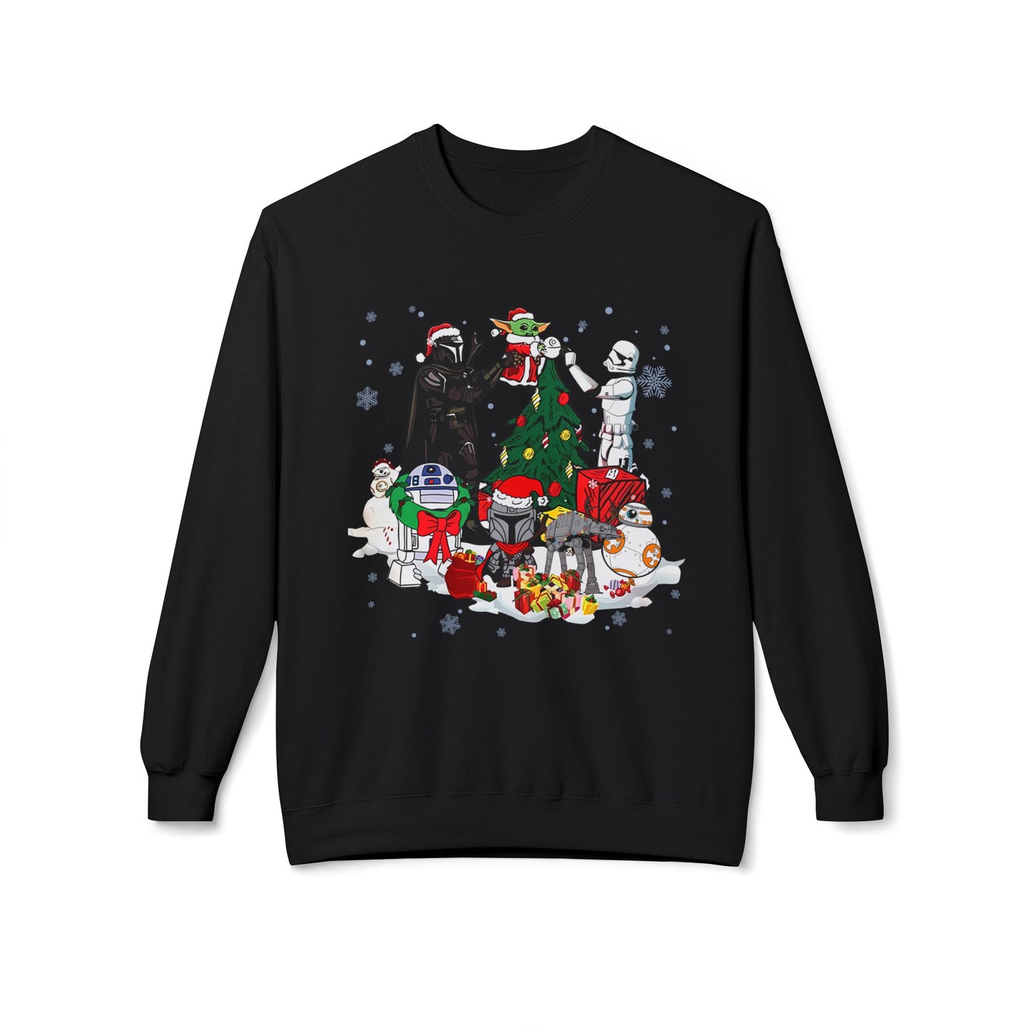 Crewneck Sweatshirt — Star Wars Holiday Characters Christmas Tree Design