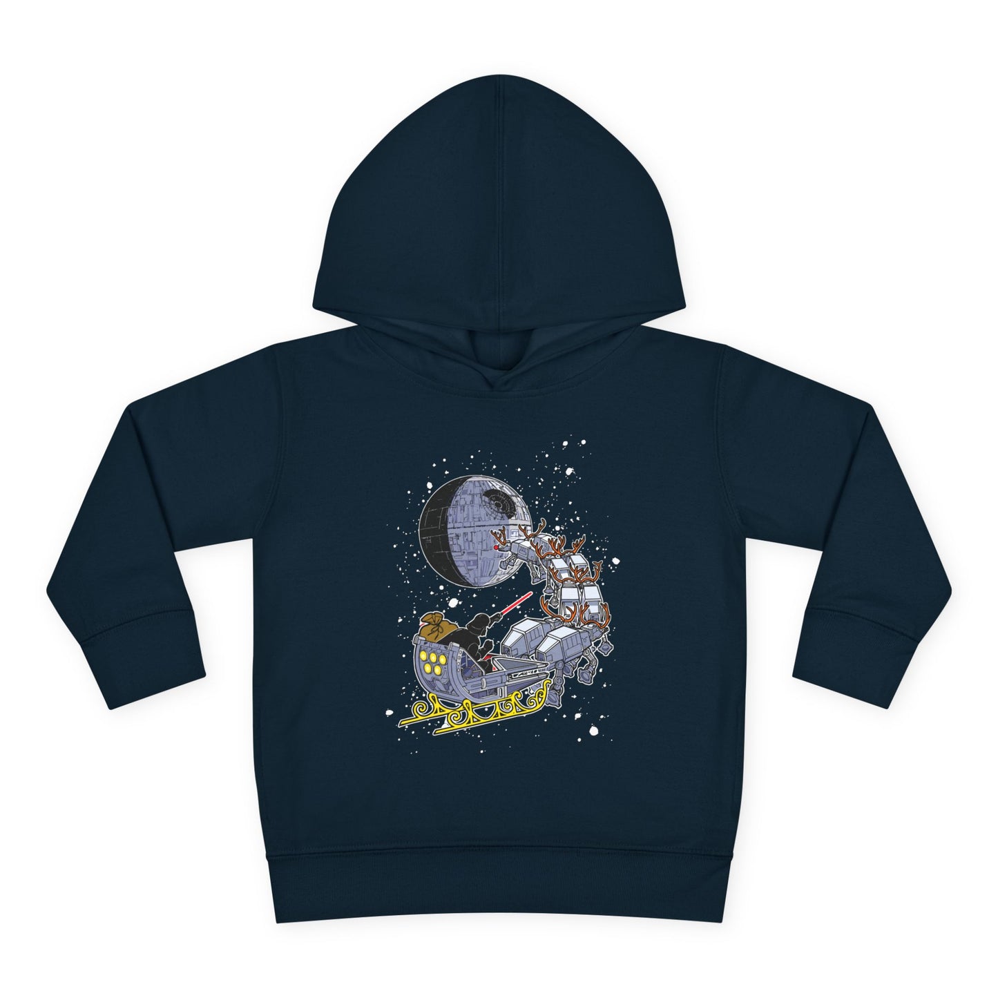 Kids Hoodie — Santa Sleigh Moon Christmas Toddler Pullover