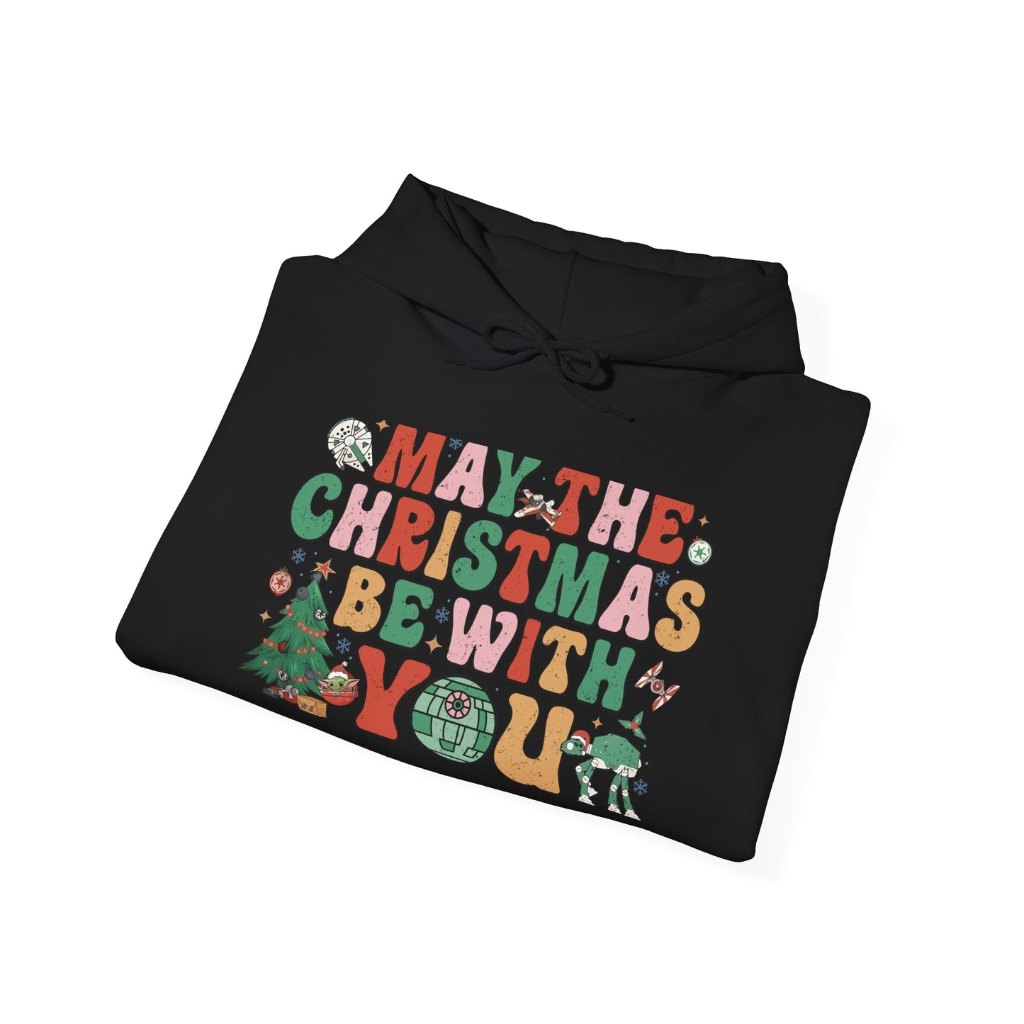 Christmas Hoodie — "May the Christmas Be With You" Holiday Sweatshirt