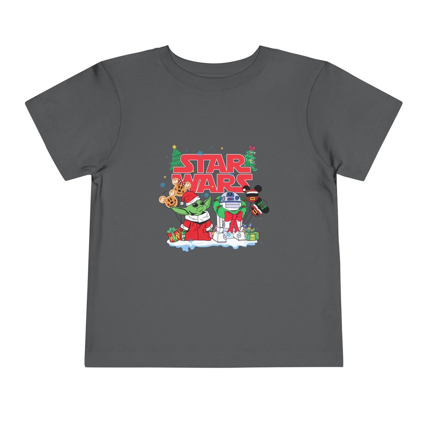 Star Wars Holiday Toddler Tee — Festive Baby Yoda & Droids Christmas Shirt