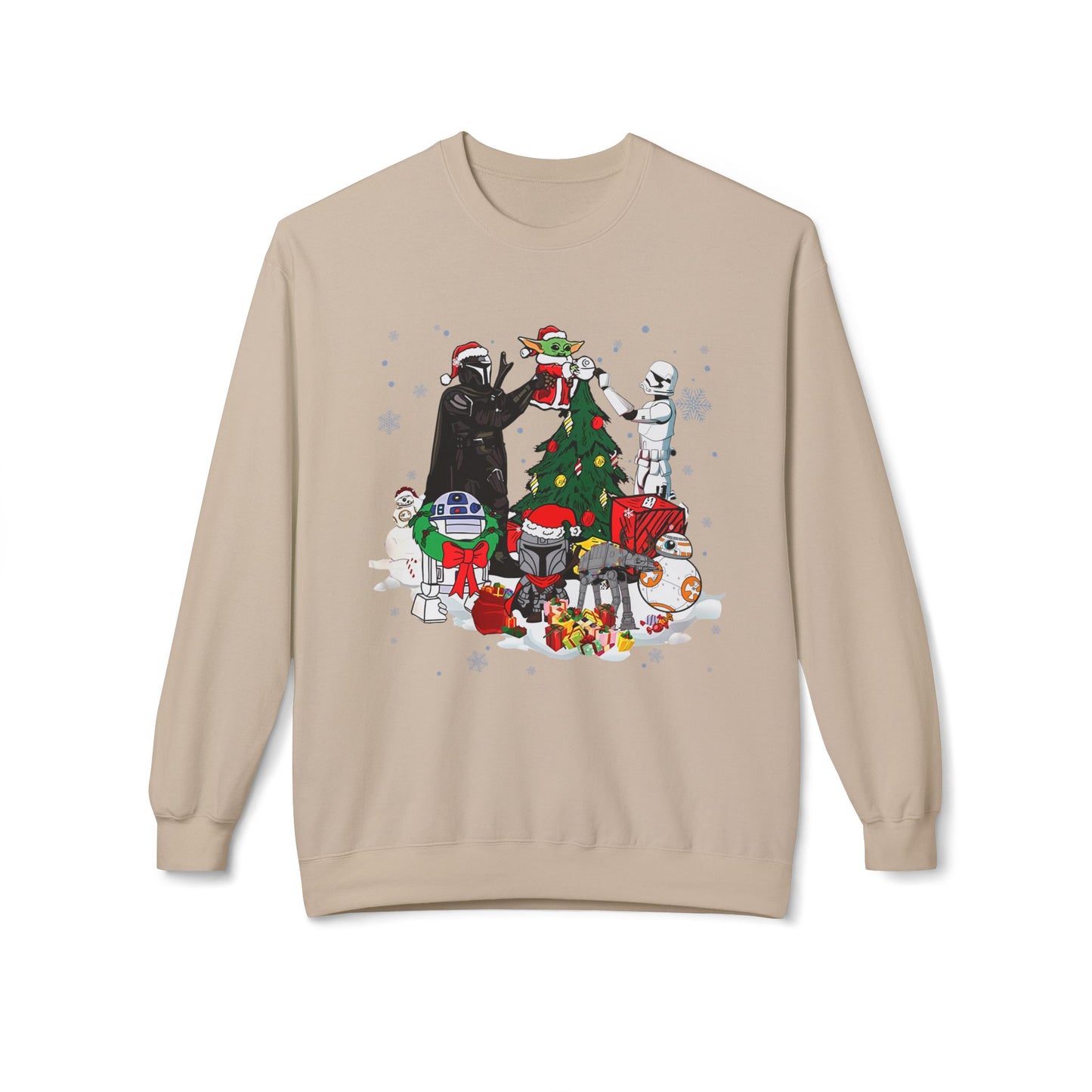 Crewneck Sweatshirt — Star Wars Holiday Characters Christmas Tree Design