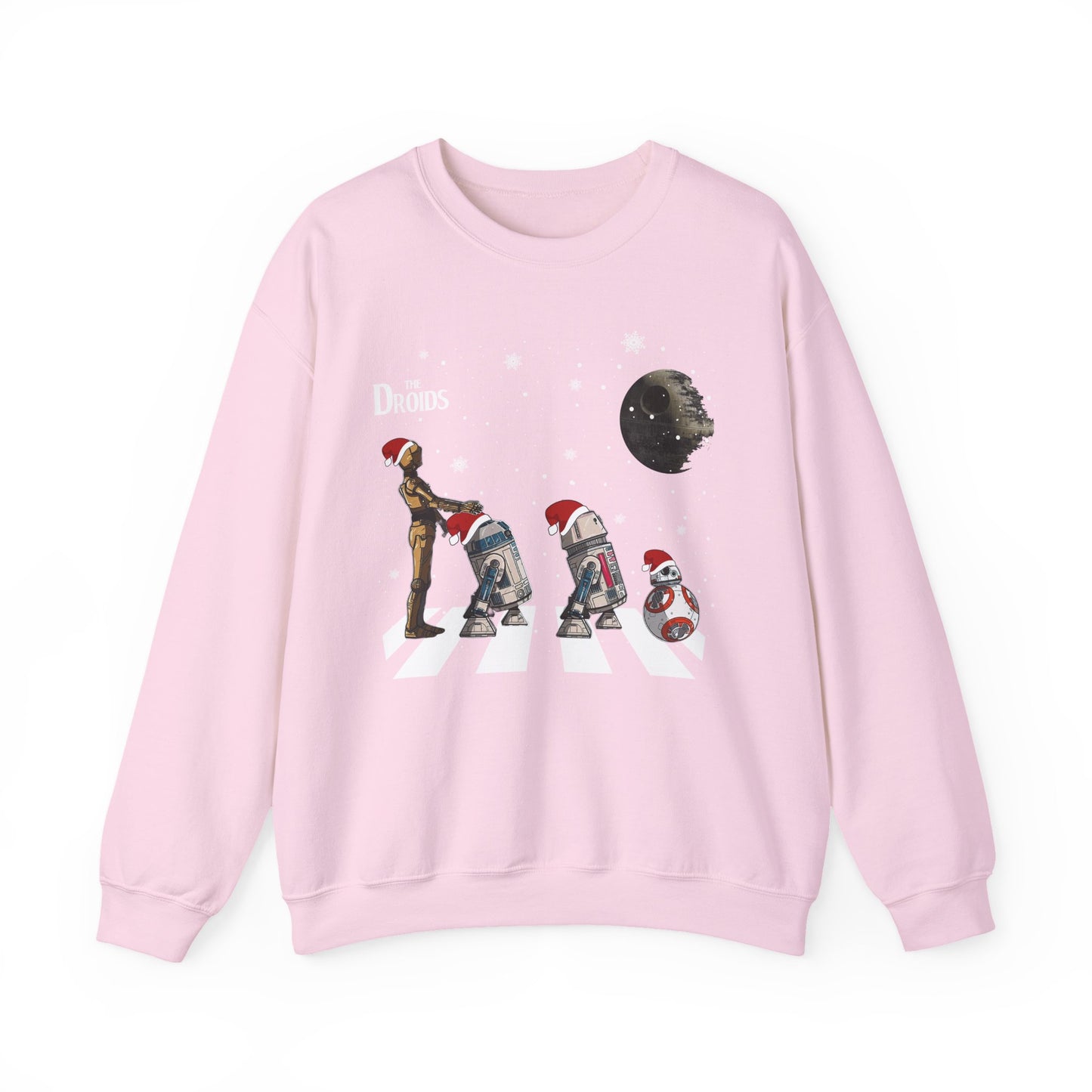 Holiday Droids Crewneck Sweatshirt - Festive Abbey Road Robot Crossing