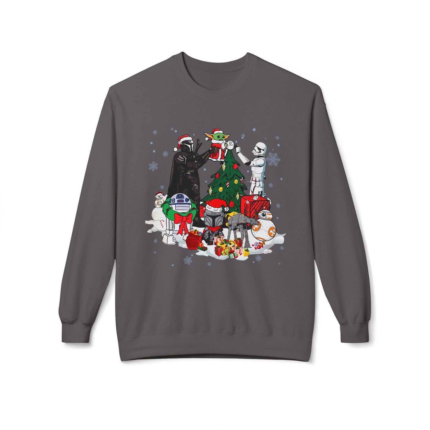 Crewneck Sweatshirt — Star Wars Holiday Characters Christmas Tree Design