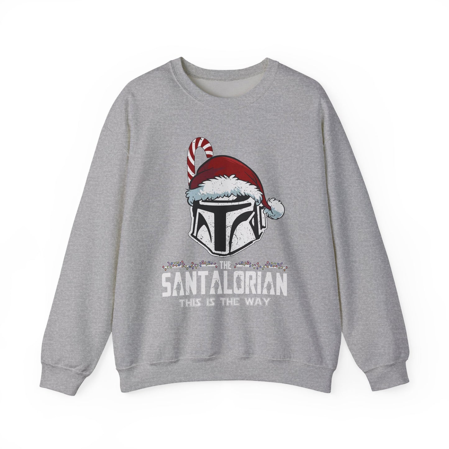 Holiday Helmet Sweatshirt — “The Santalorian: This Is The Way” Christmas Crewneck