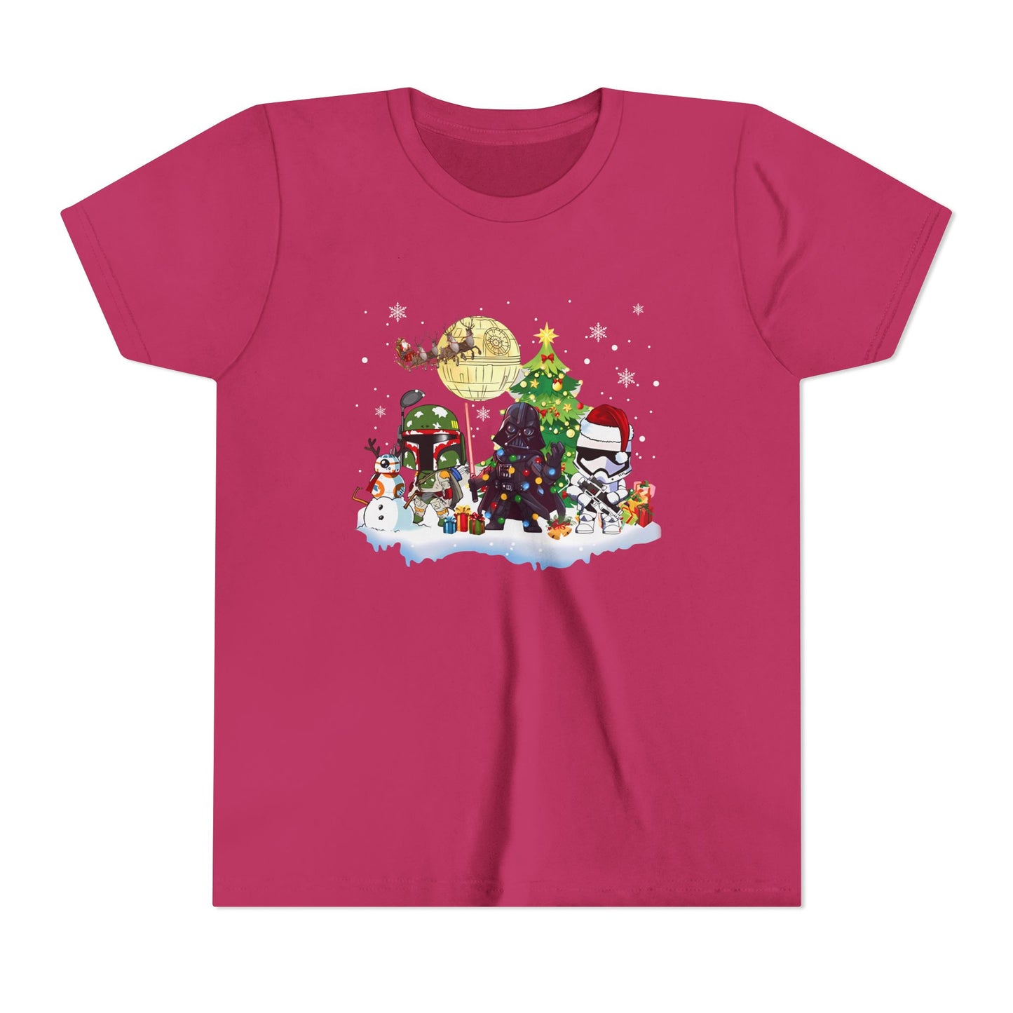 Kids Star Wars Holiday Christmas Tee — Festive Stormtrooper & Holiday Scene