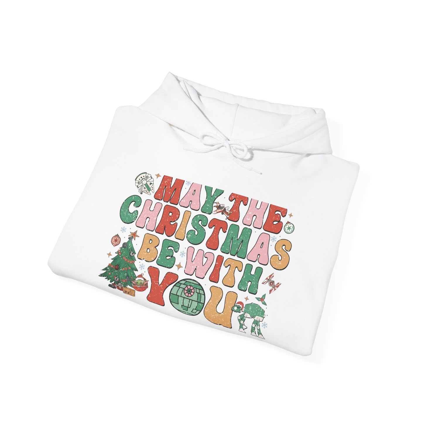 Christmas Hoodie — "May the Christmas Be With You" Holiday Sweatshirt