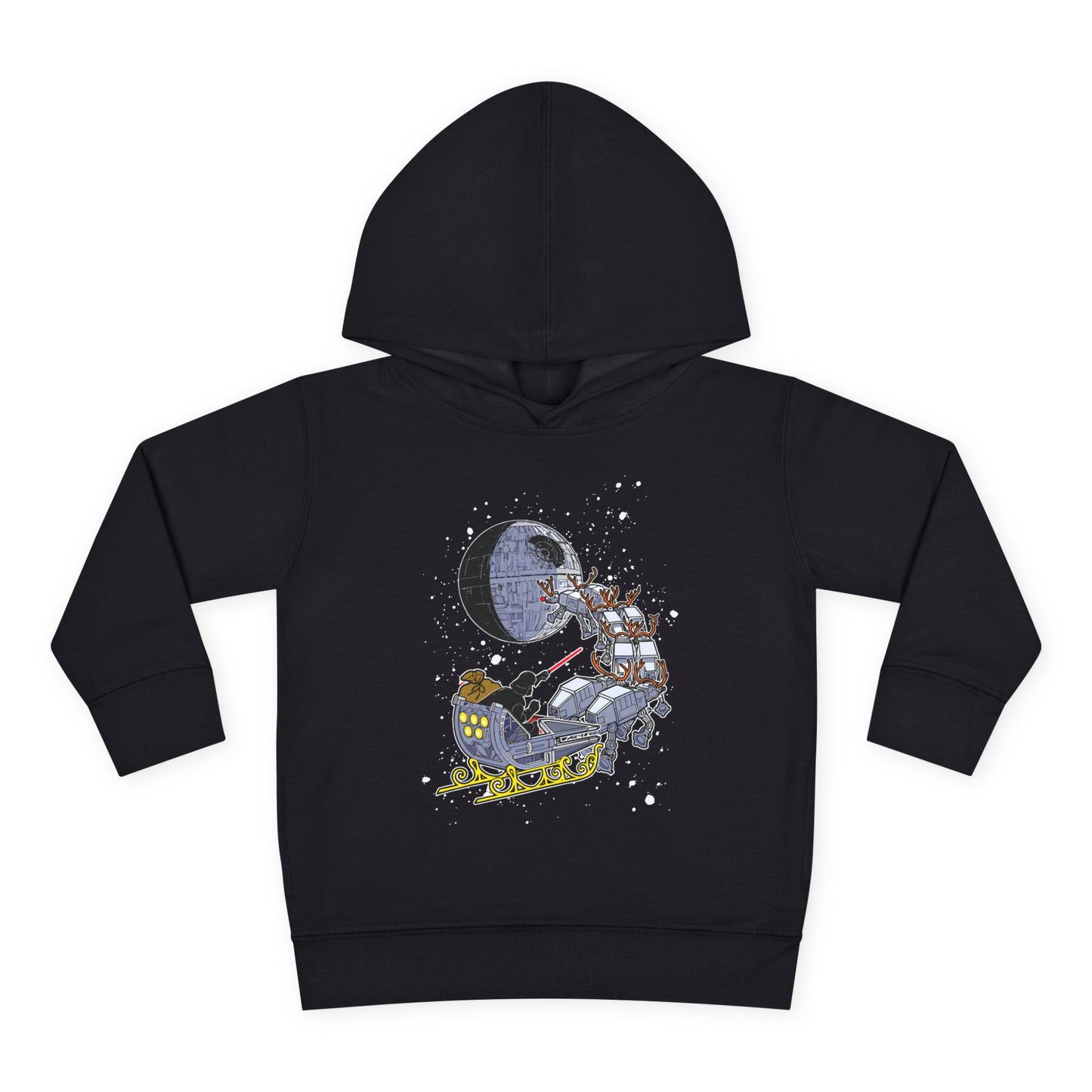 Kids Hoodie — Santa Sleigh Moon Christmas Toddler Pullover