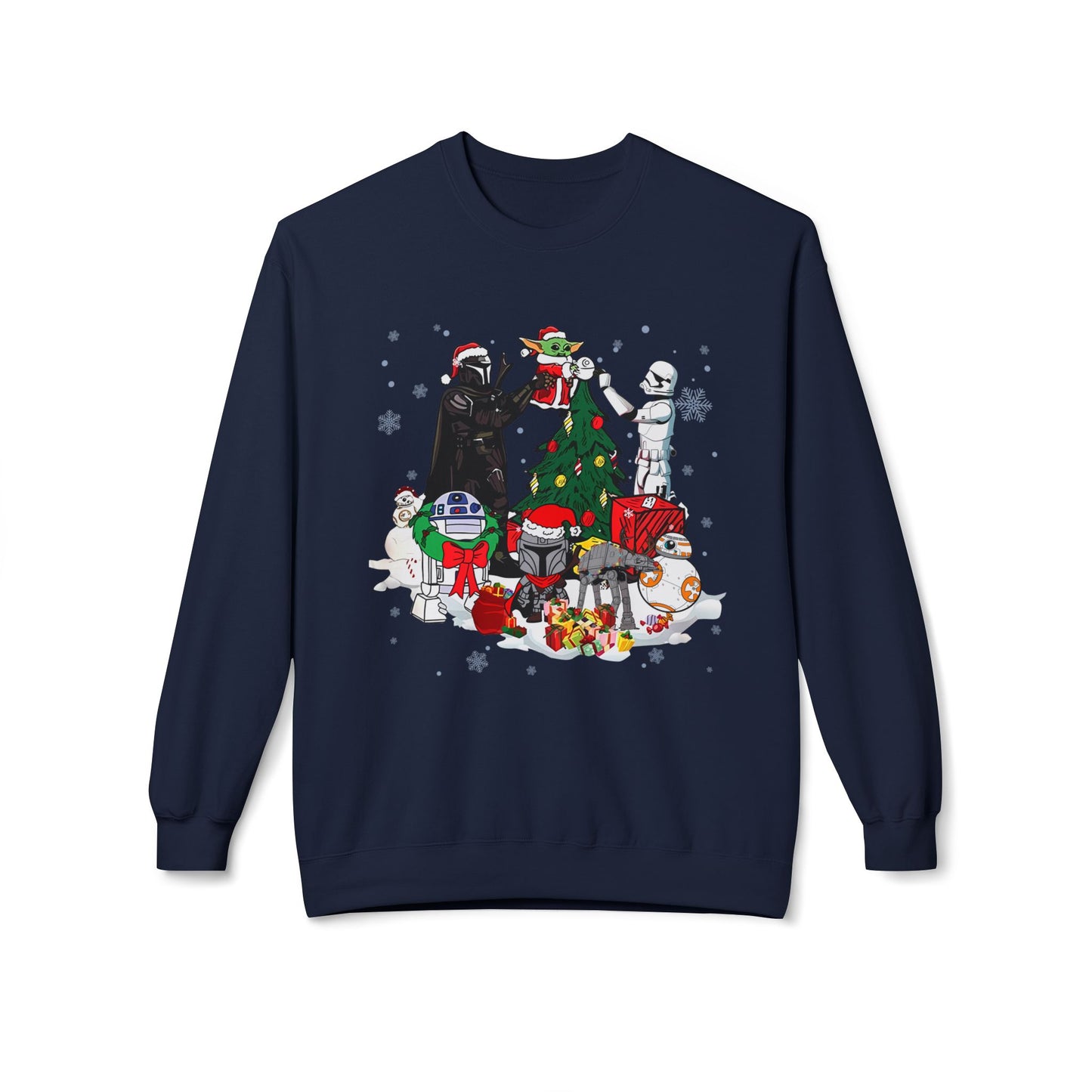 Crewneck Sweatshirt — Star Wars Holiday Characters Christmas Tree Design