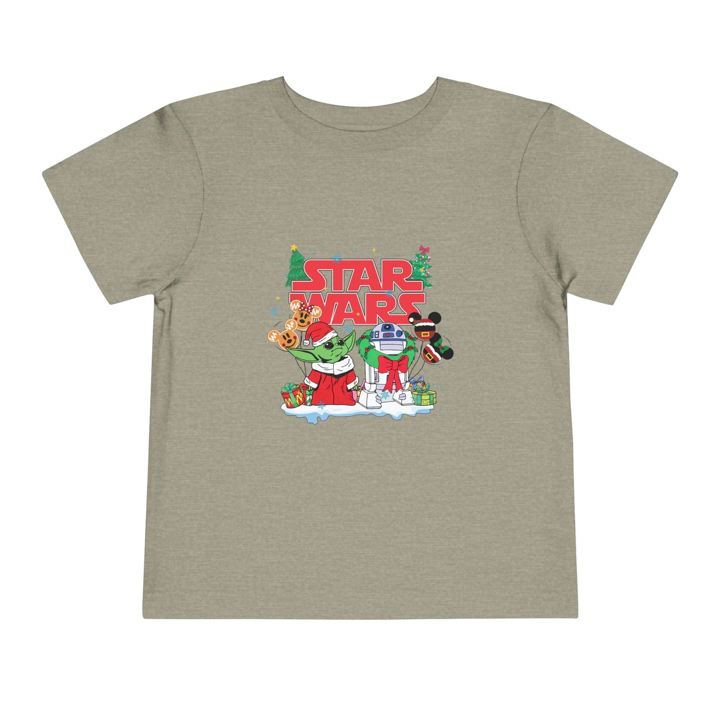 Star Wars Holiday Toddler Tee — Festive Baby Yoda & Droids Christmas Shirt