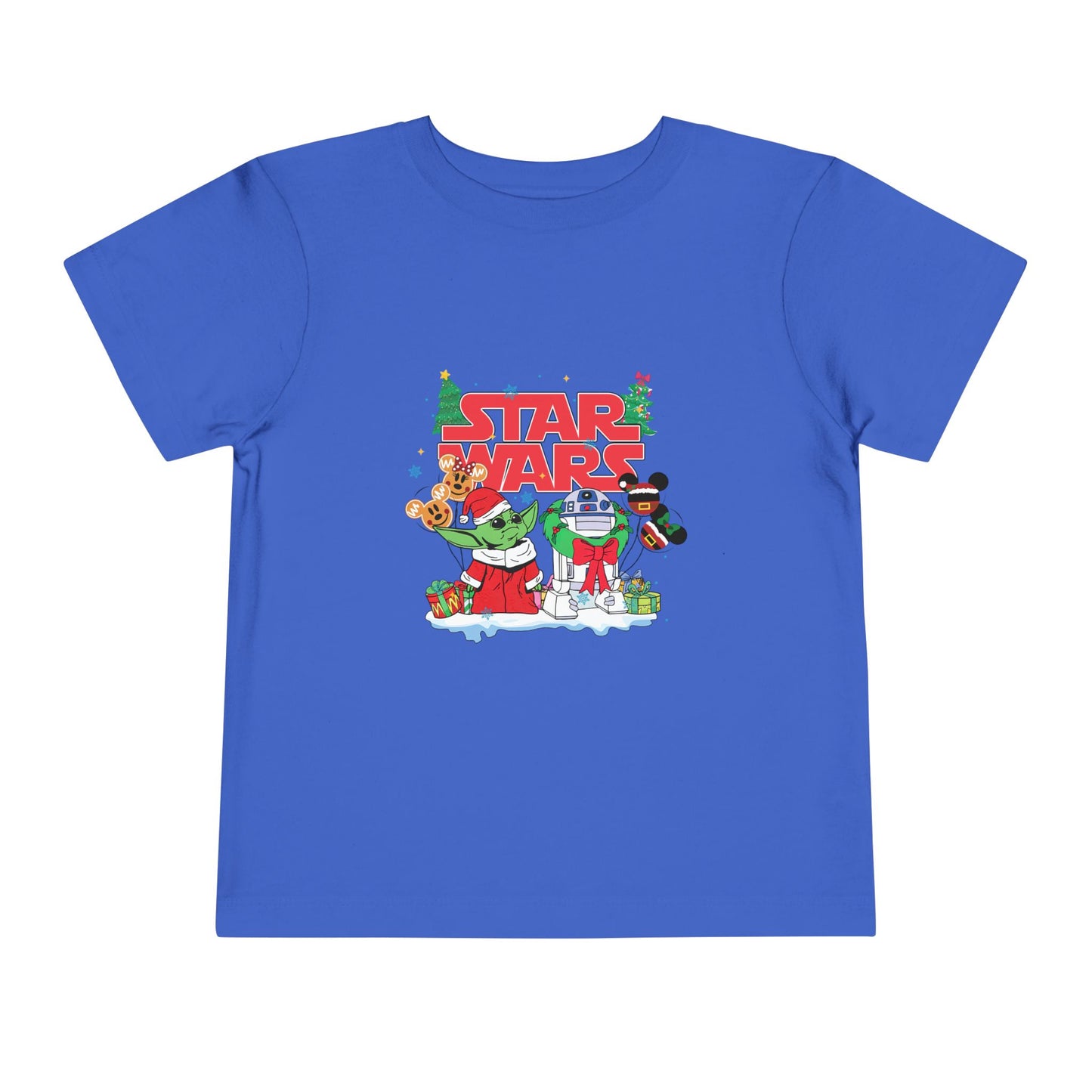 Star Wars Holiday Toddler Tee — Festive Baby Yoda & Droids Christmas Shirt