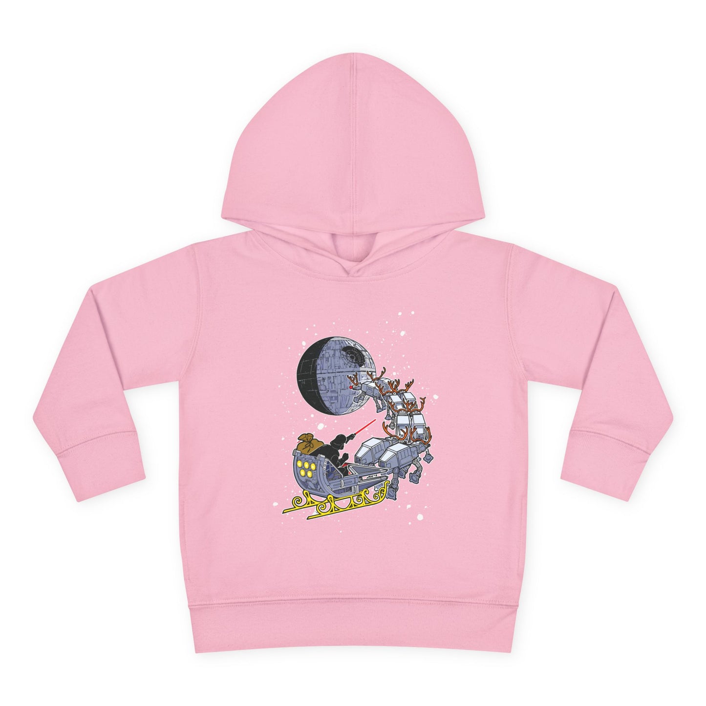 Kids Hoodie — Santa Sleigh Moon Christmas Toddler Pullover
