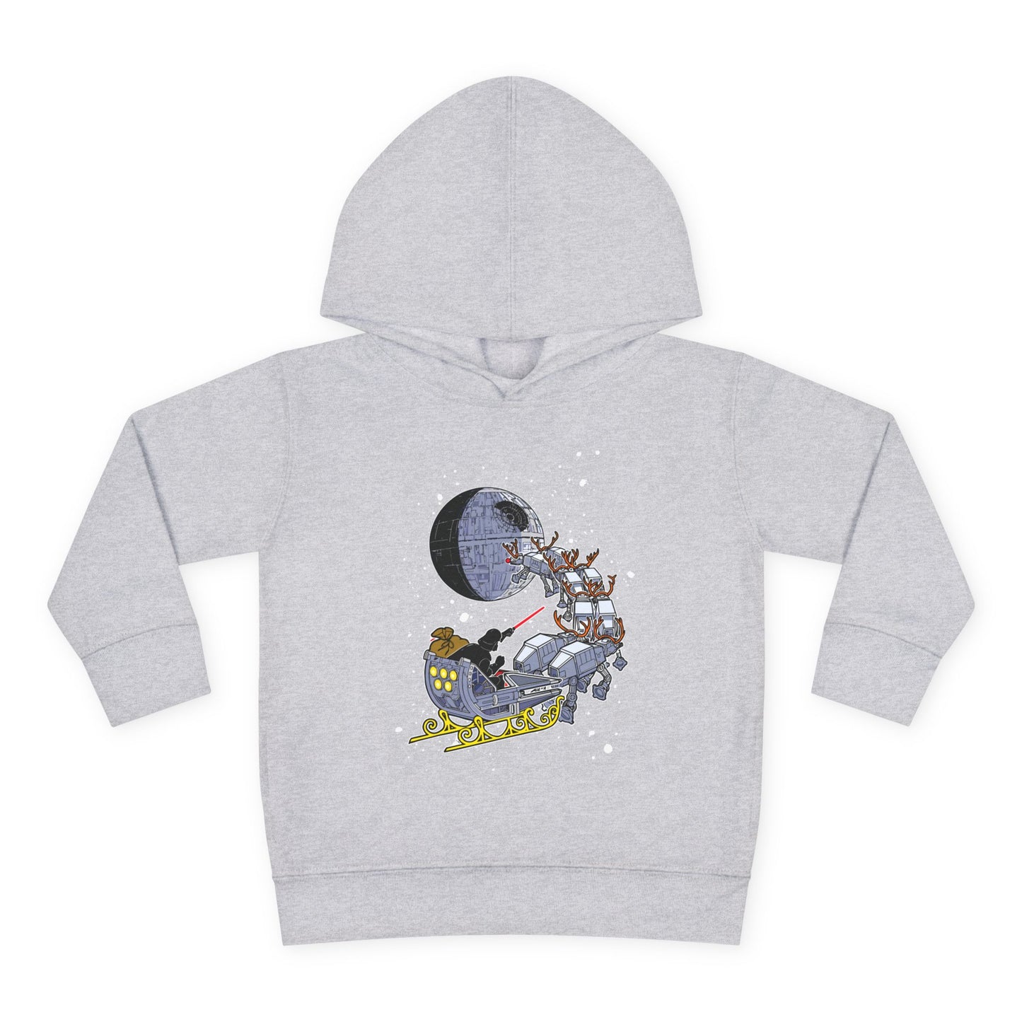 Kids Hoodie — Santa Sleigh Moon Christmas Toddler Pullover