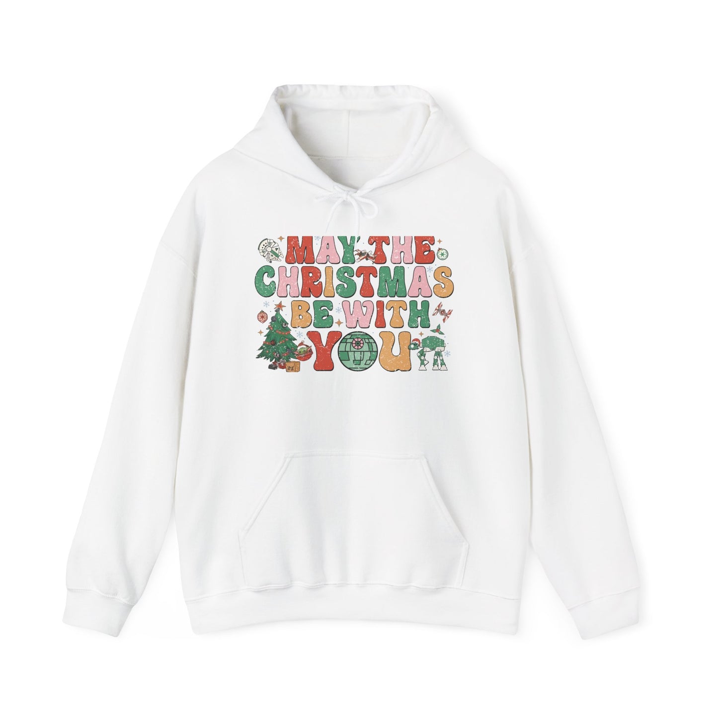Christmas Hoodie — "May the Christmas Be With You" Holiday Sweatshirt