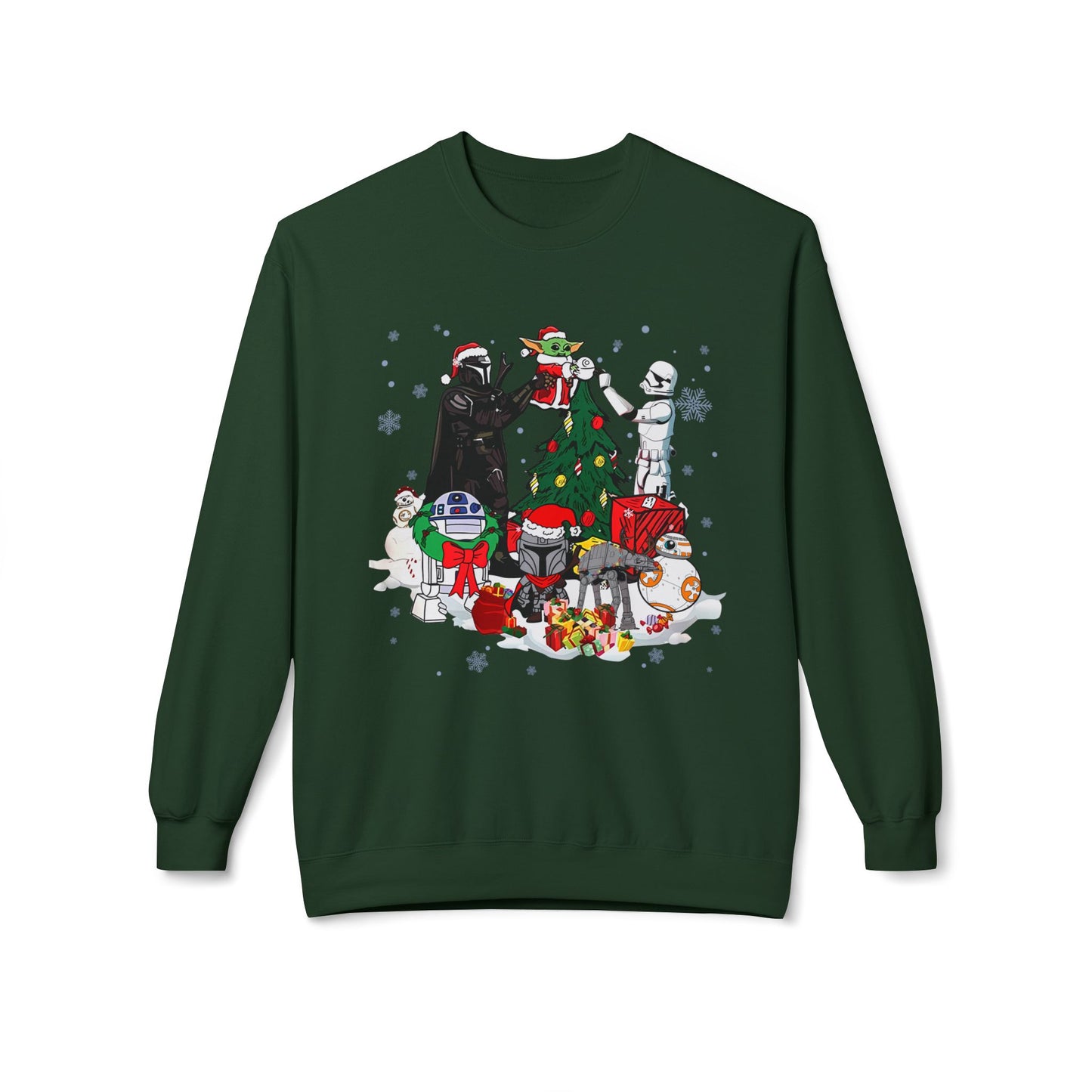 Crewneck Sweatshirt — Star Wars Holiday Characters Christmas Tree Design