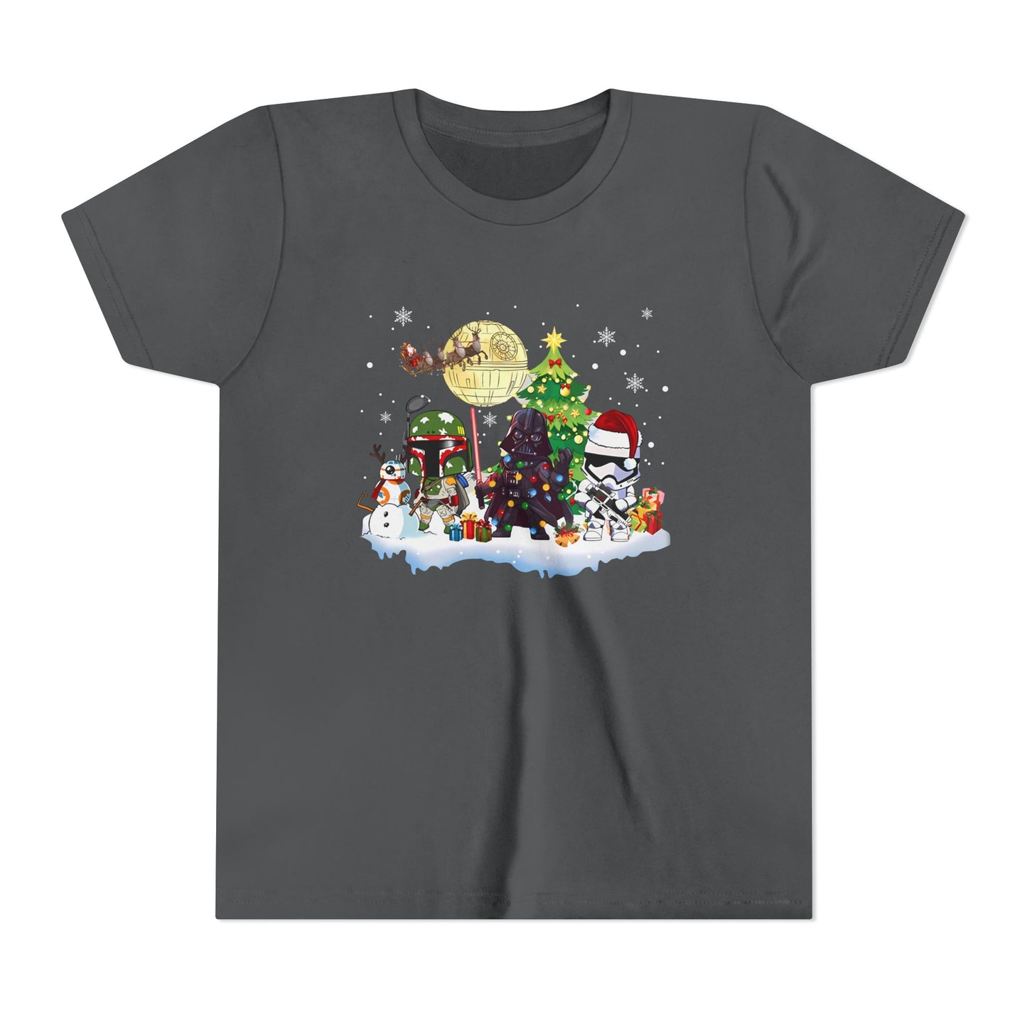 Kids Star Wars Holiday Christmas Tee — Festive Stormtrooper & Holiday Scene