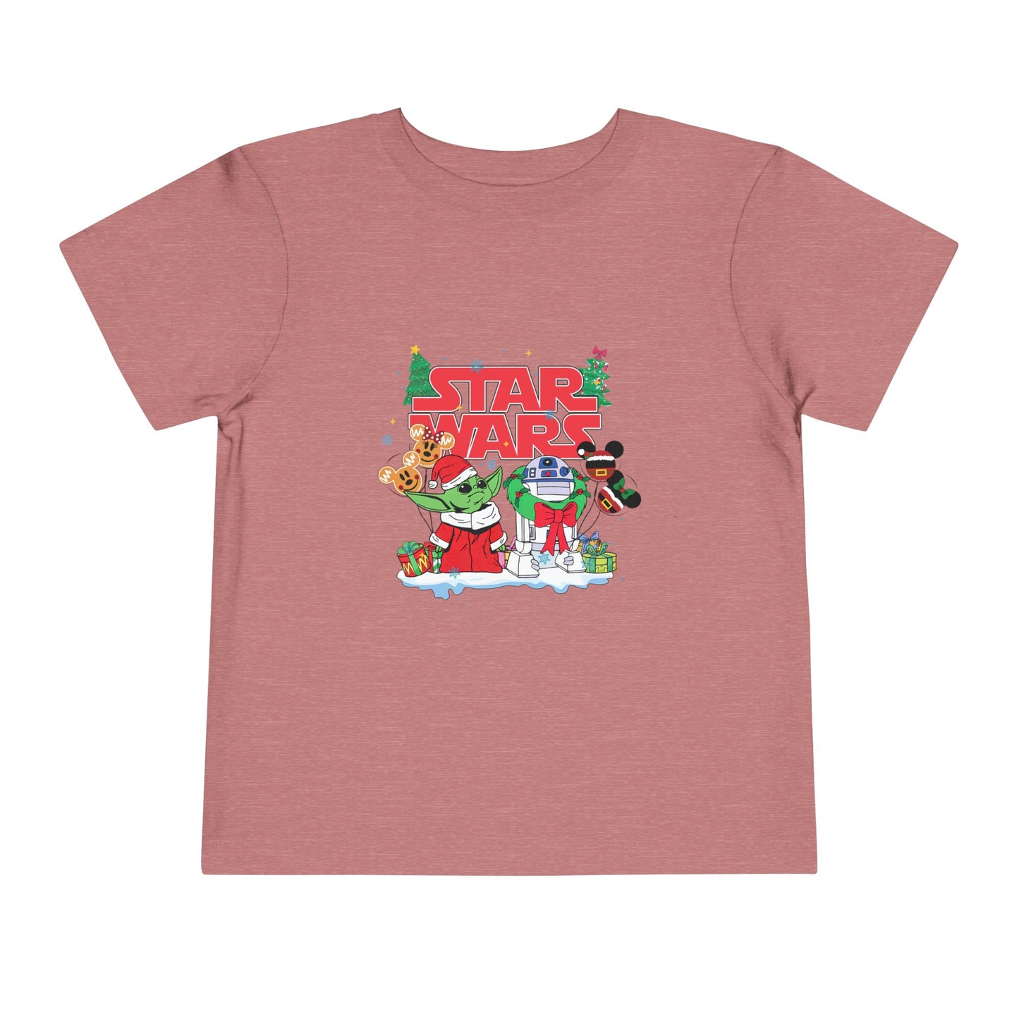 Star Wars Holiday Toddler Tee — Festive Baby Yoda & Droids Christmas Shirt