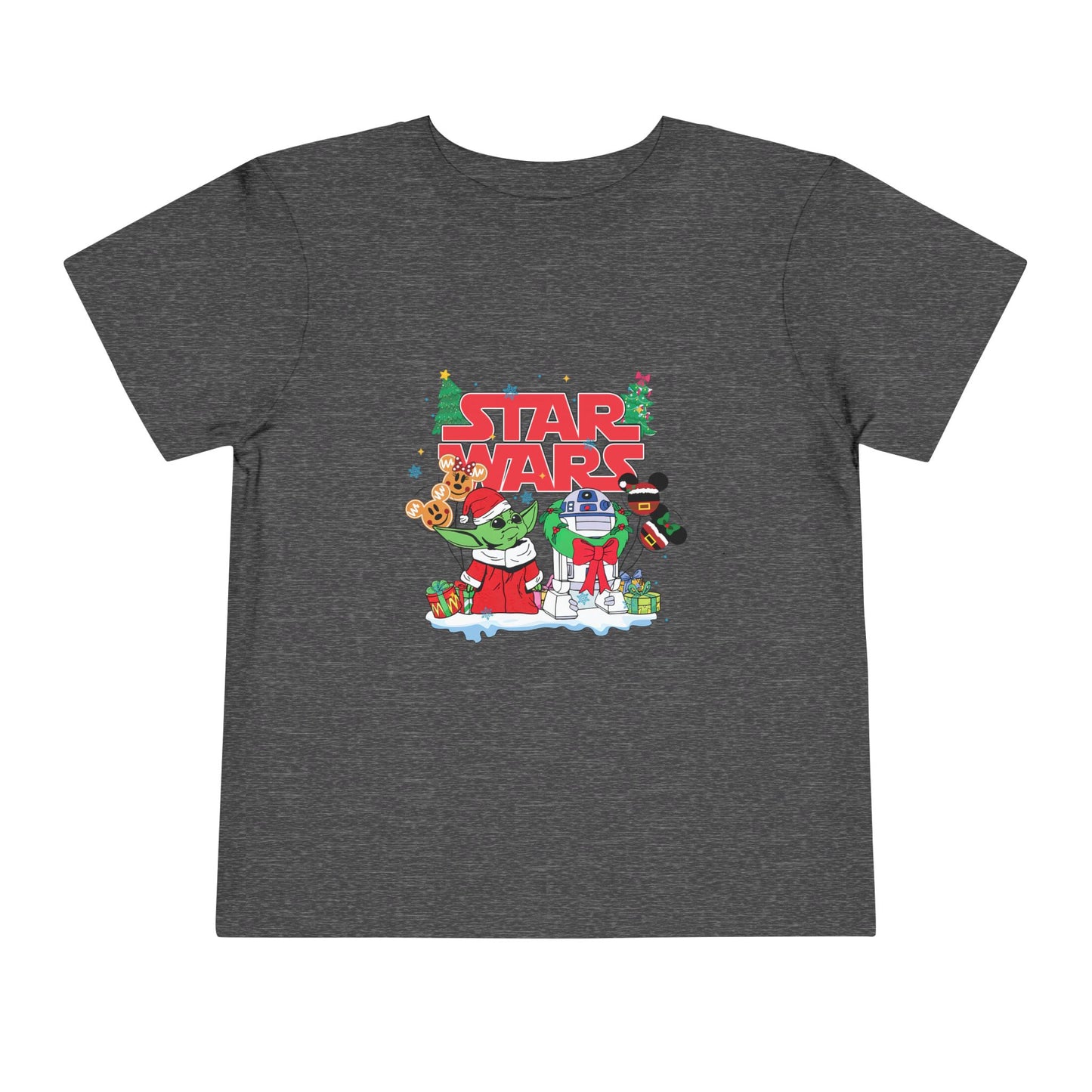 Star Wars Holiday Toddler Tee — Festive Baby Yoda & Droids Christmas Shirt