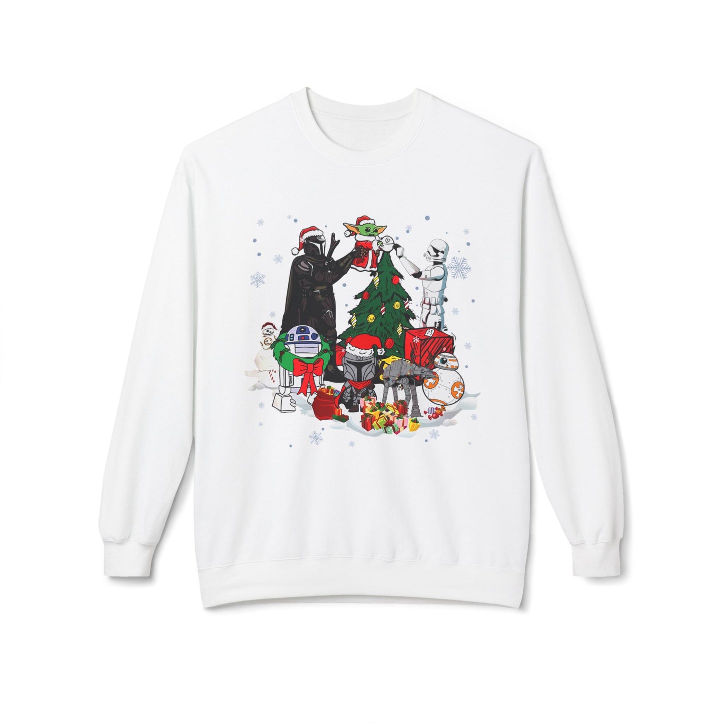 Crewneck Sweatshirt — Star Wars Holiday Characters Christmas Tree Design