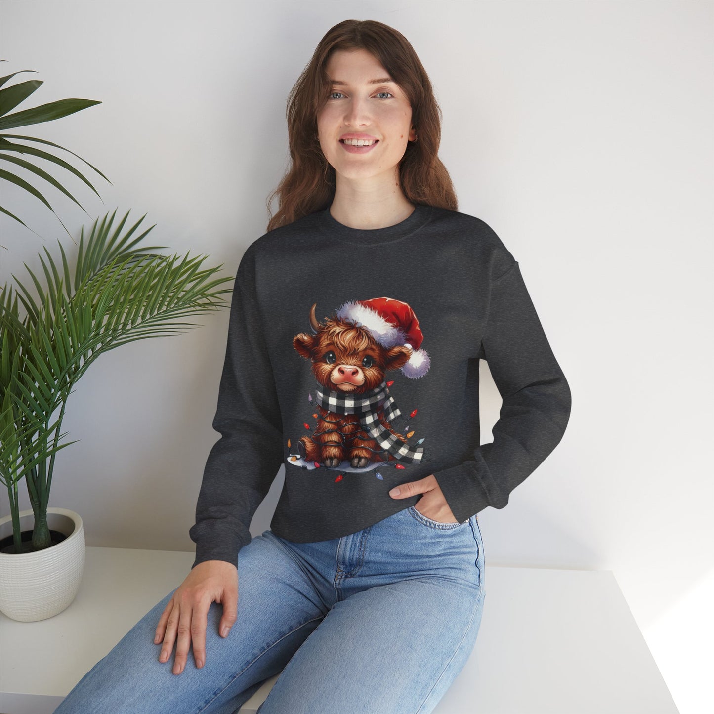 Cute Christmas Cow Sweatshirt