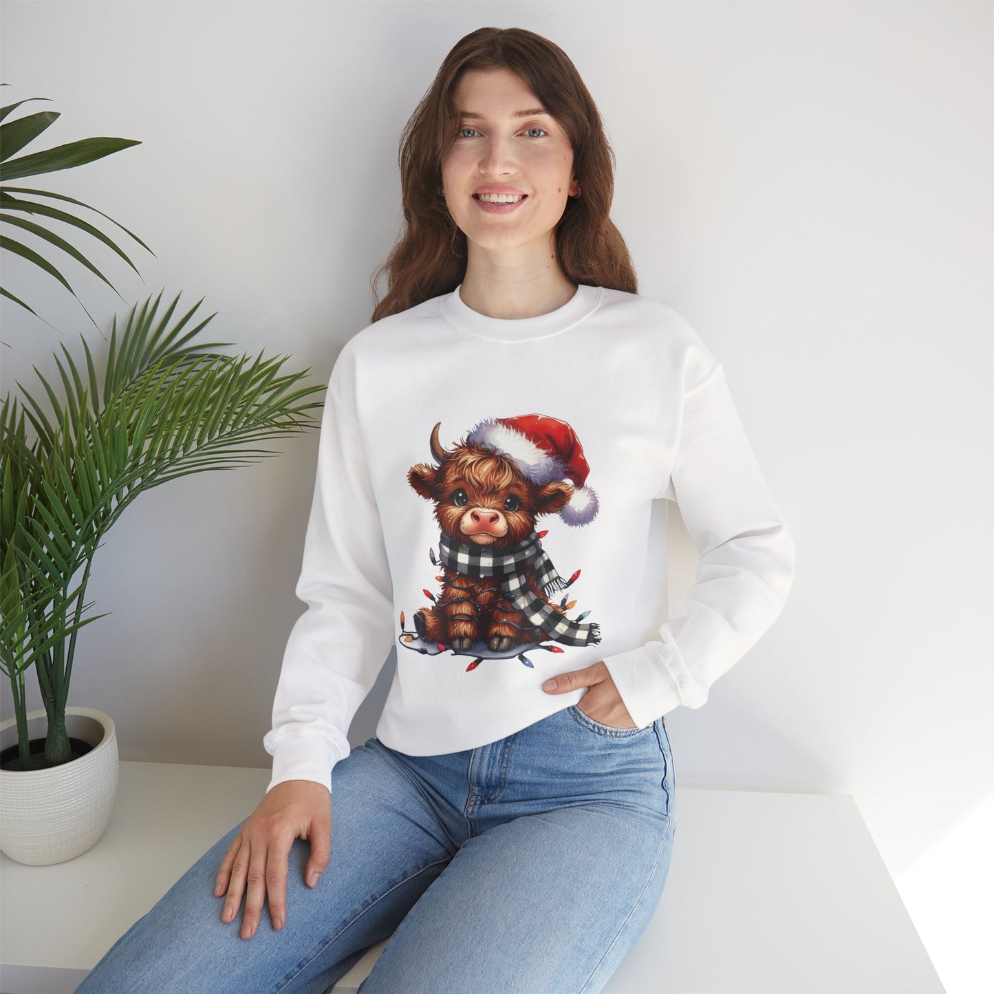Cute Christmas Cow Sweatshirt