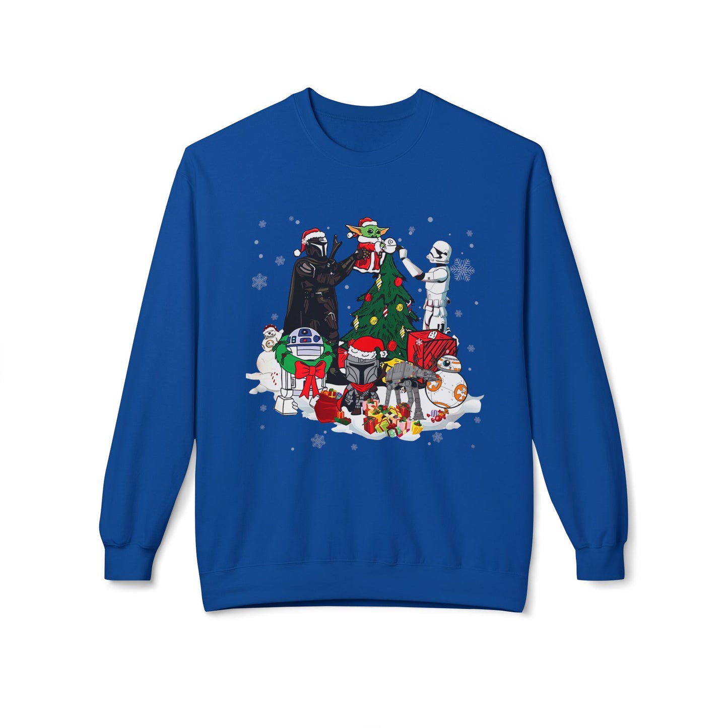 Crewneck Sweatshirt — Star Wars Holiday Characters Christmas Tree Design