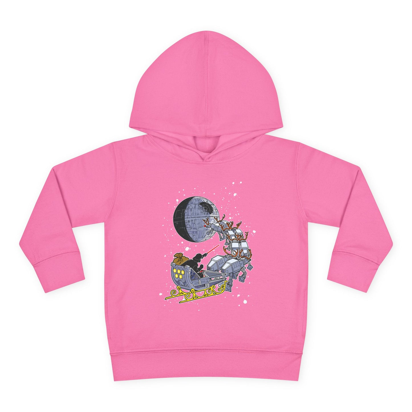 Kids Hoodie — Santa Sleigh Moon Christmas Toddler Pullover
