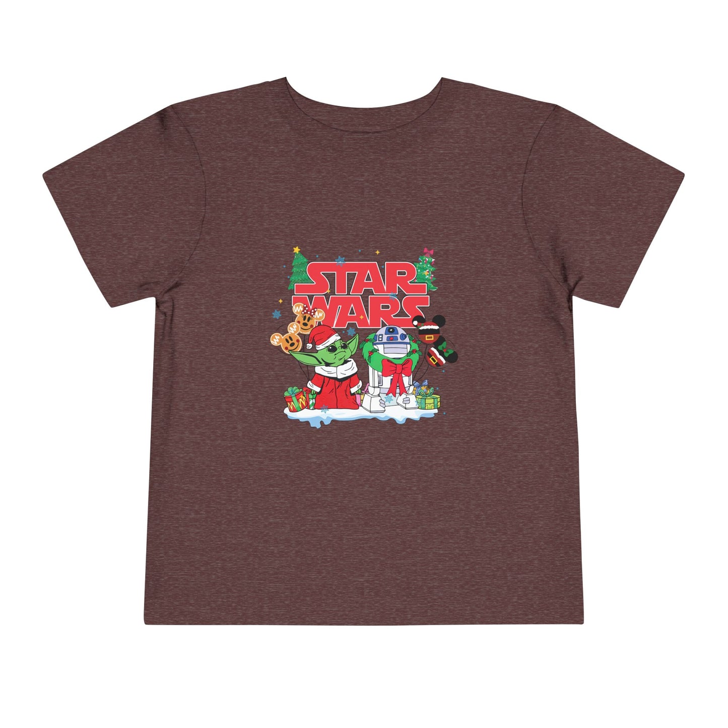 Star Wars Holiday Toddler Tee — Festive Baby Yoda & Droids Christmas Shirt