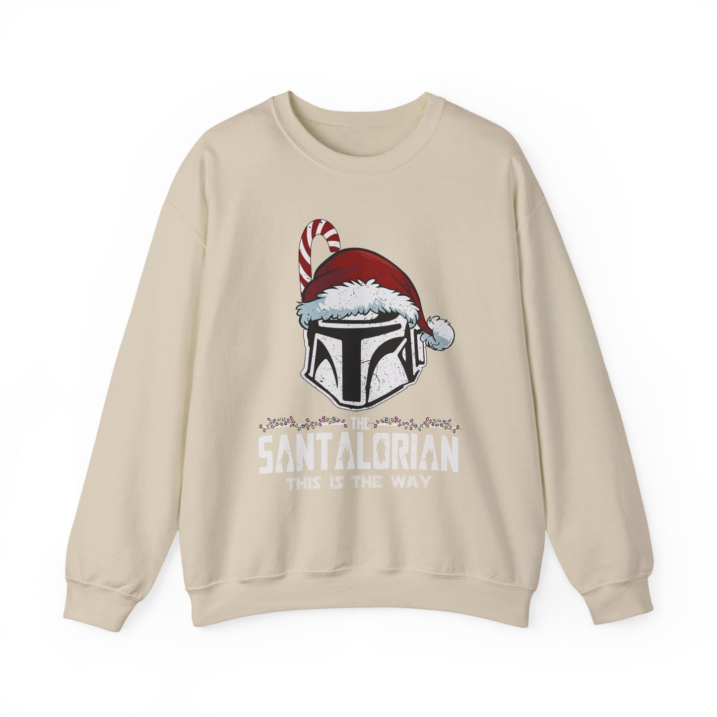 Holiday Helmet Sweatshirt — “The Santalorian: This Is The Way” Christmas Crewneck