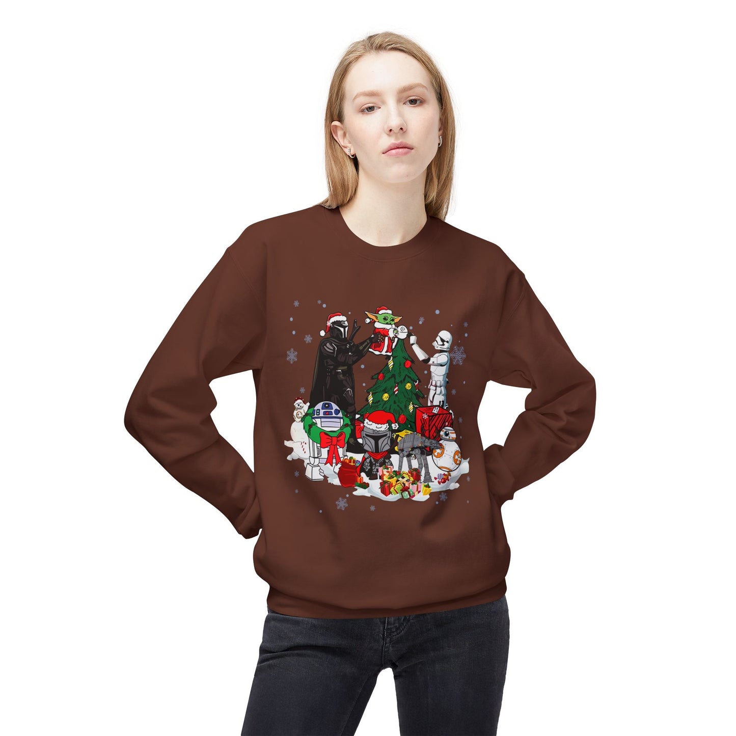 Crewneck Sweatshirt — Star Wars Holiday Characters Christmas Tree Design