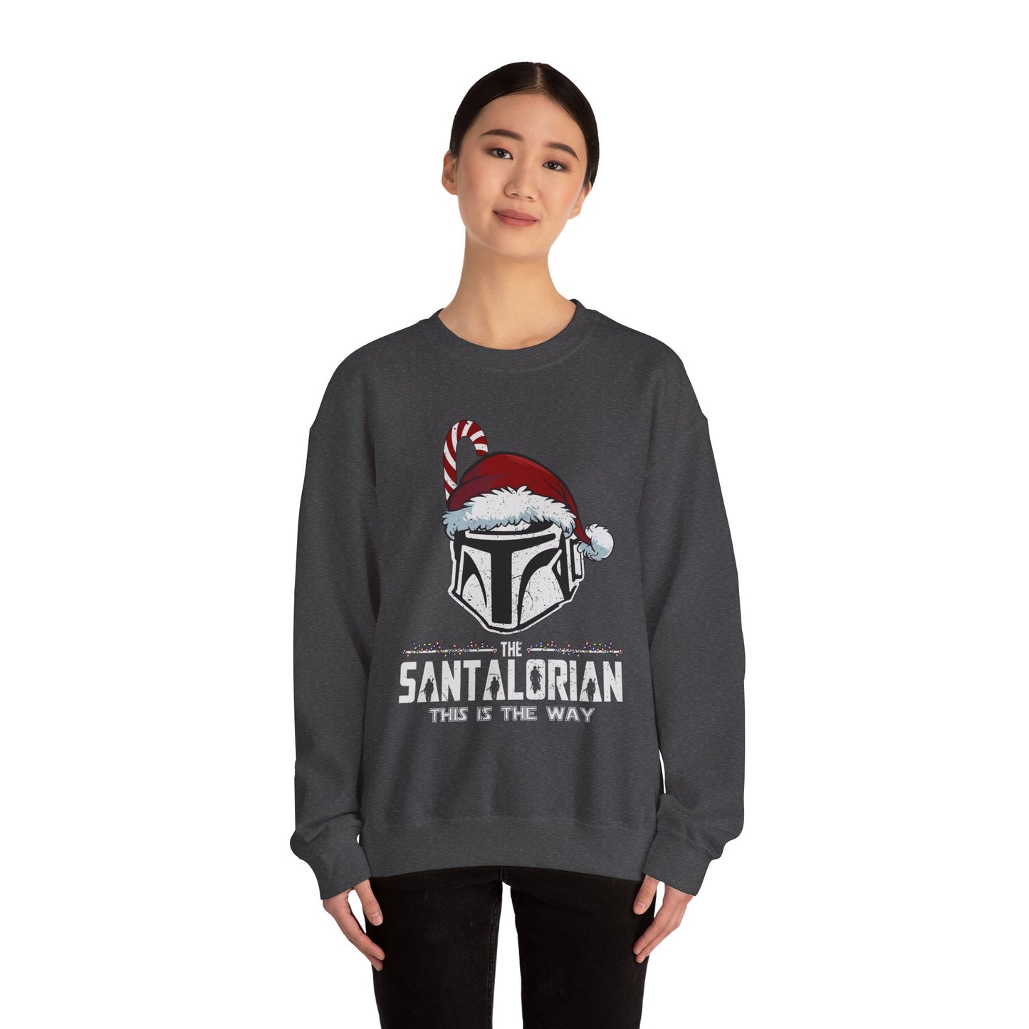 Holiday Helmet Sweatshirt — “The Santalorian: This Is The Way” Christmas Crewneck