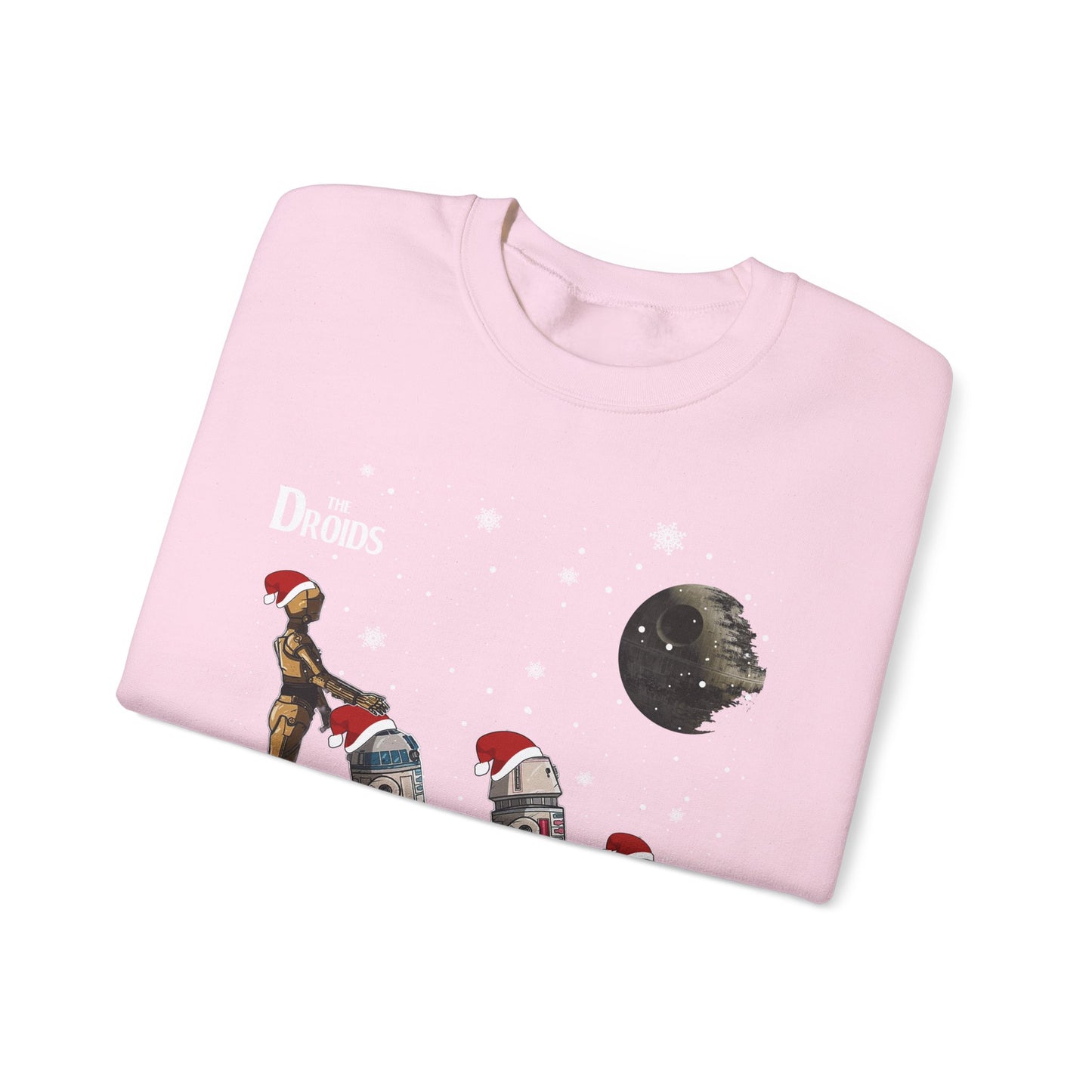 Holiday Droids Crewneck Sweatshirt - Festive Abbey Road Robot Crossing