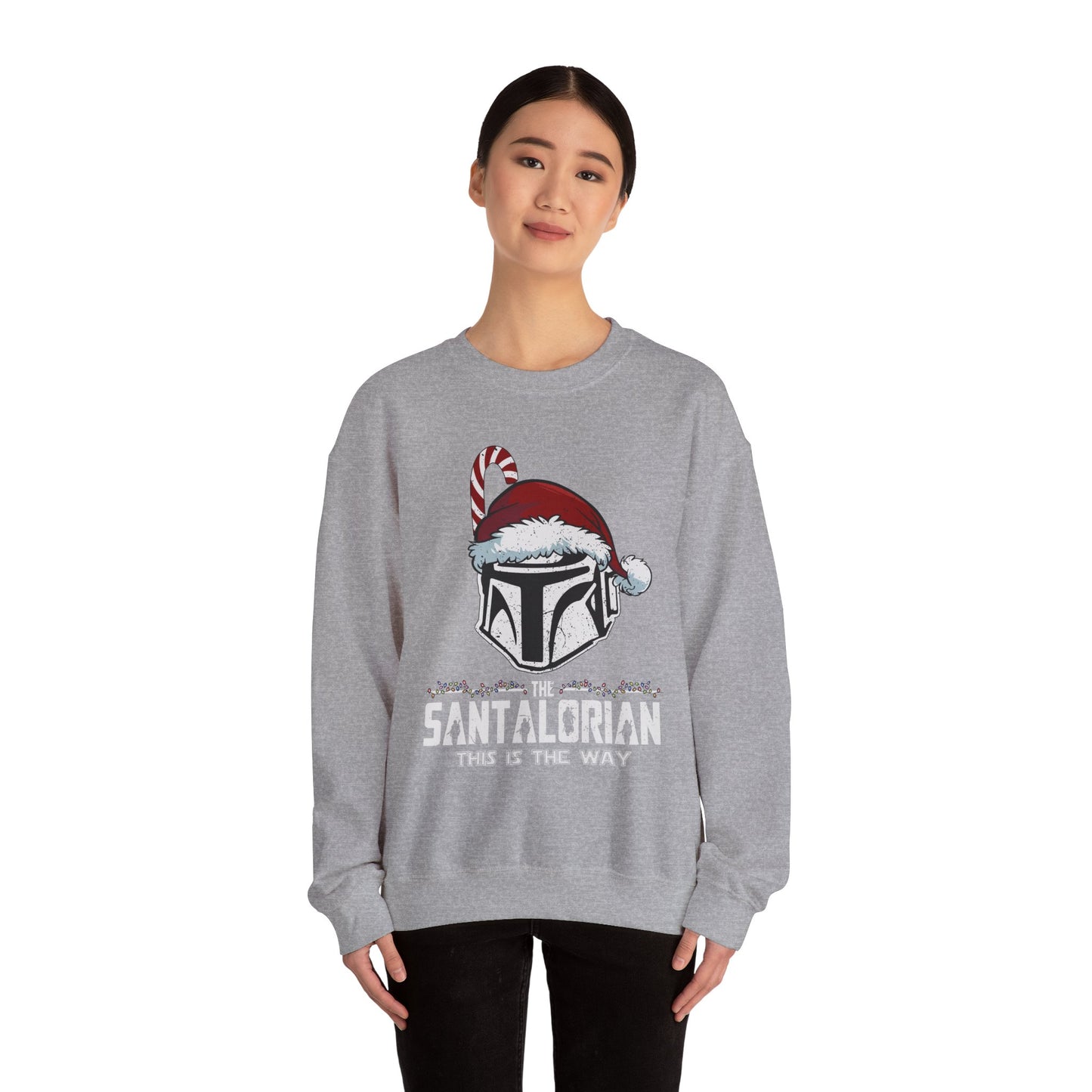 Holiday Helmet Sweatshirt — “The Santalorian: This Is The Way” Christmas Crewneck