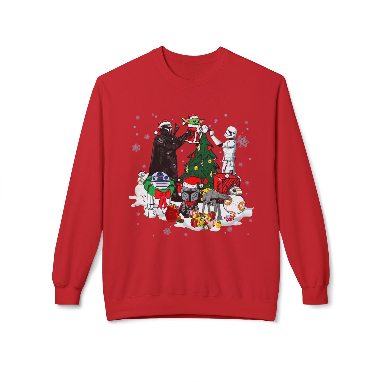 Crewneck Sweatshirt — Star Wars Holiday Characters Christmas Tree Design