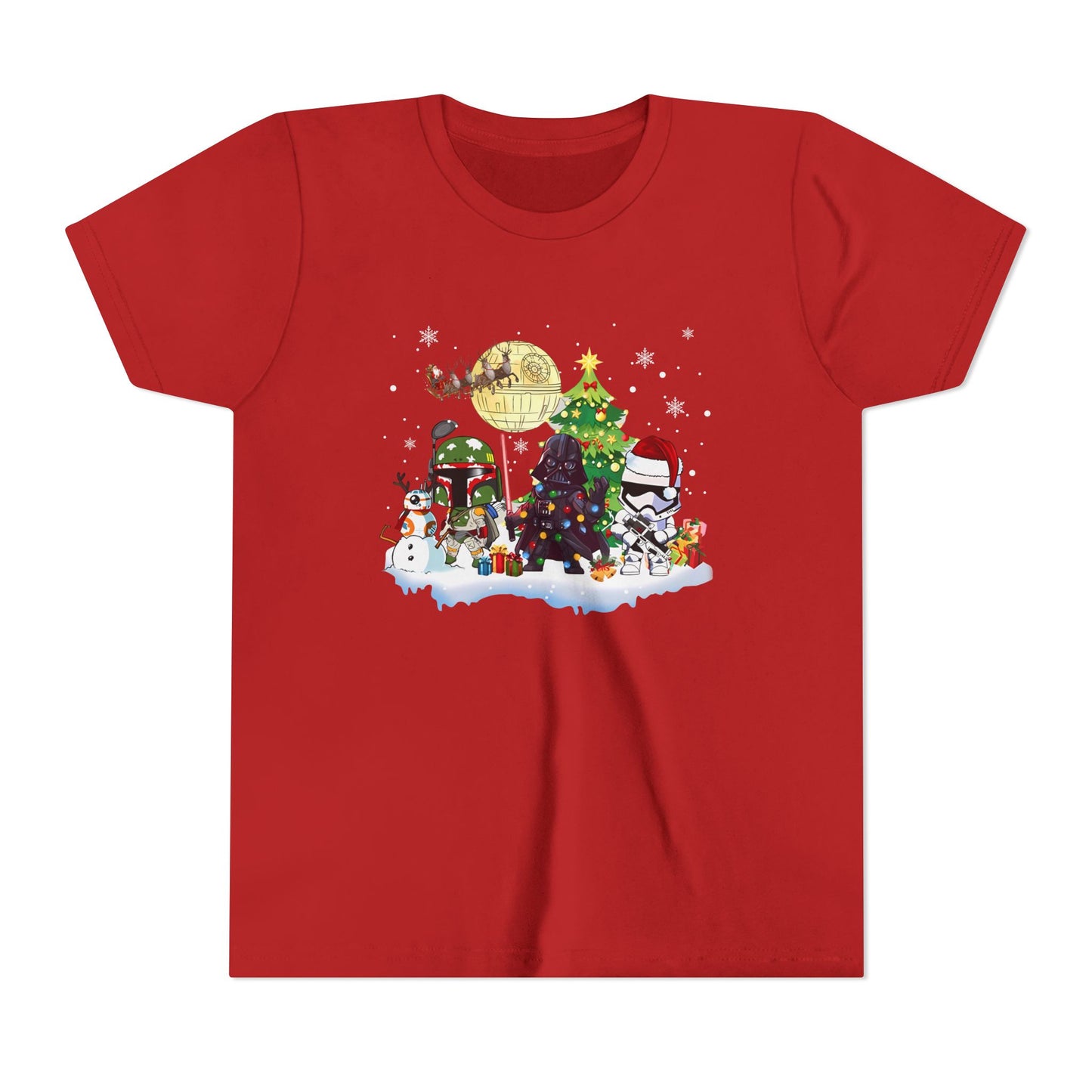 Kids Star Wars Holiday Christmas Tee — Festive Stormtrooper & Holiday Scene