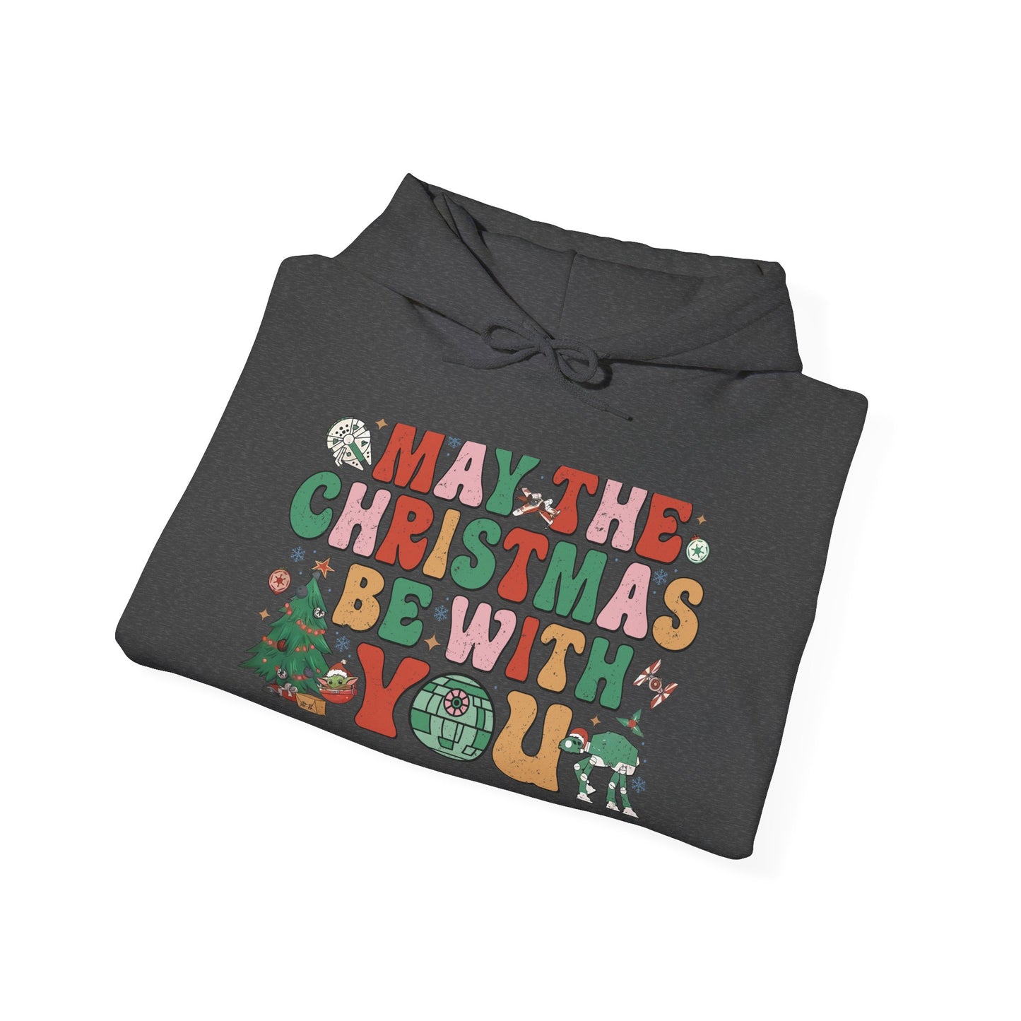 Christmas Hoodie — "May the Christmas Be With You" Holiday Sweatshirt