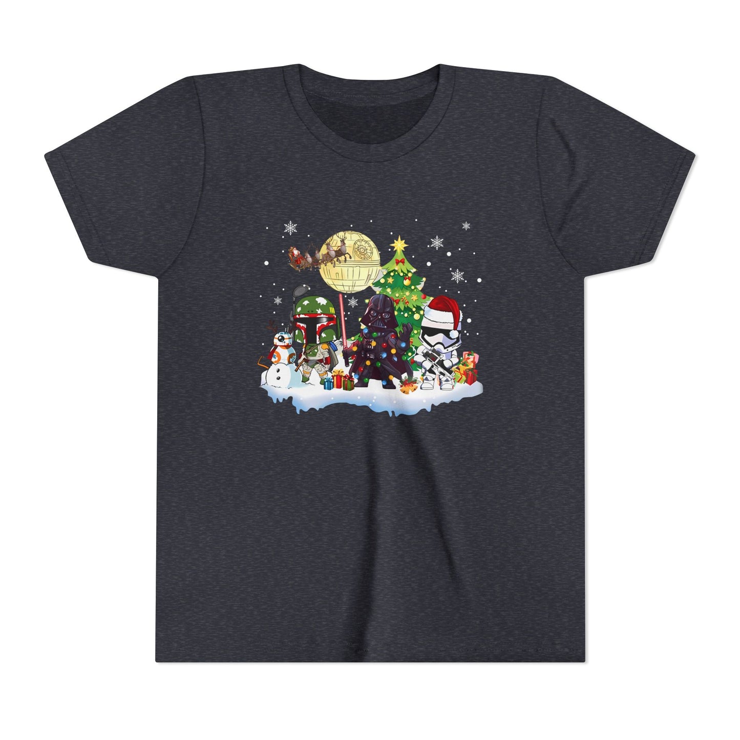 Kids Star Wars Holiday Christmas Tee — Festive Stormtrooper & Holiday Scene