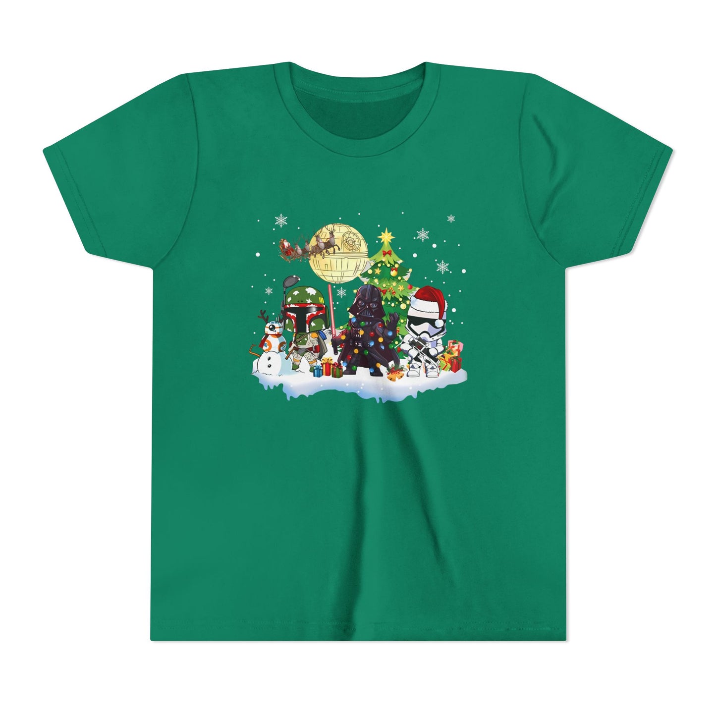 Kids Star Wars Holiday Christmas Tee — Festive Stormtrooper & Holiday Scene