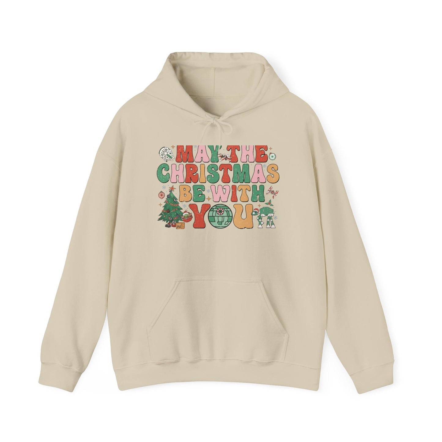 Christmas Hoodie — "May the Christmas Be With You" Holiday Sweatshirt