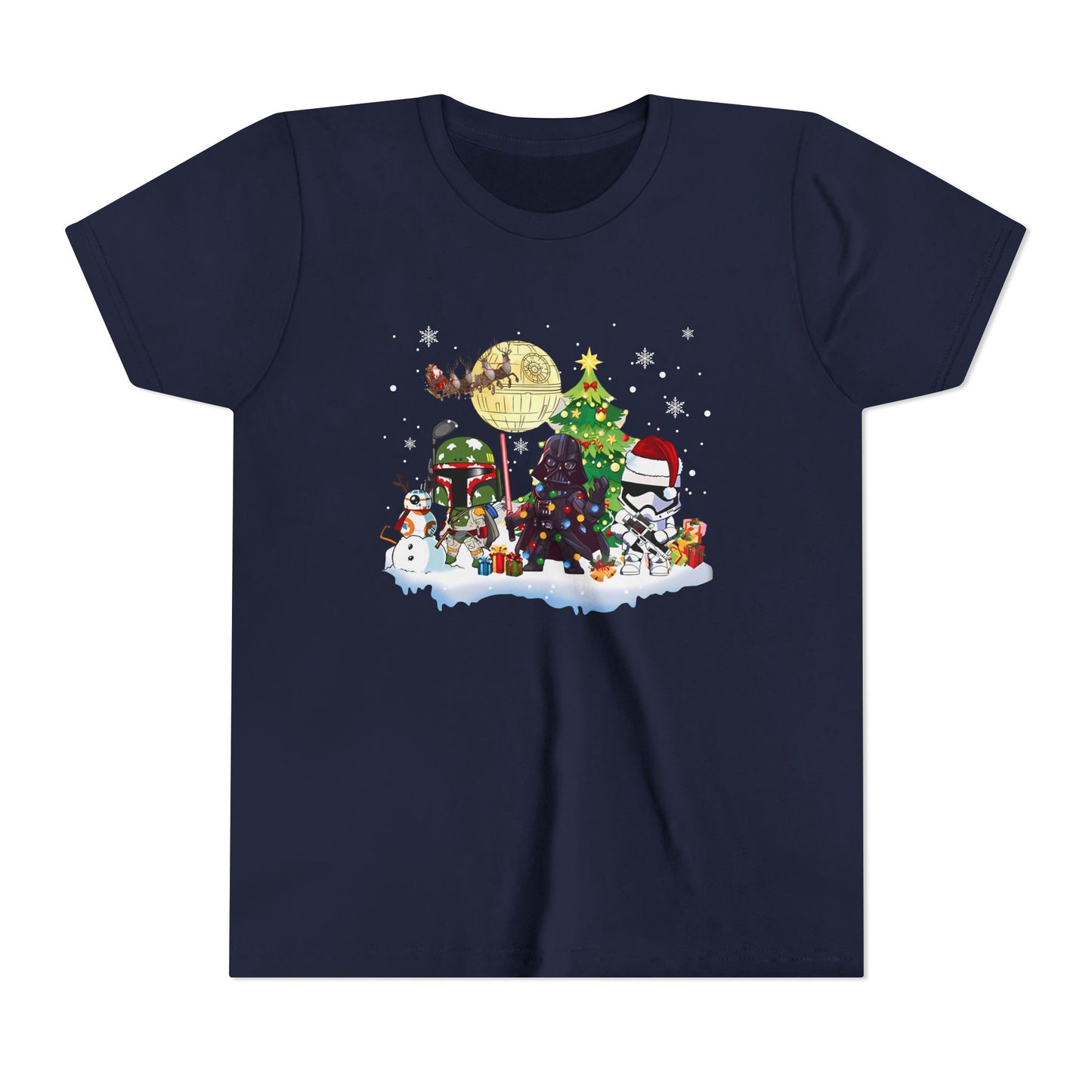 Kids Star Wars Holiday Christmas Tee — Festive Stormtrooper & Holiday Scene